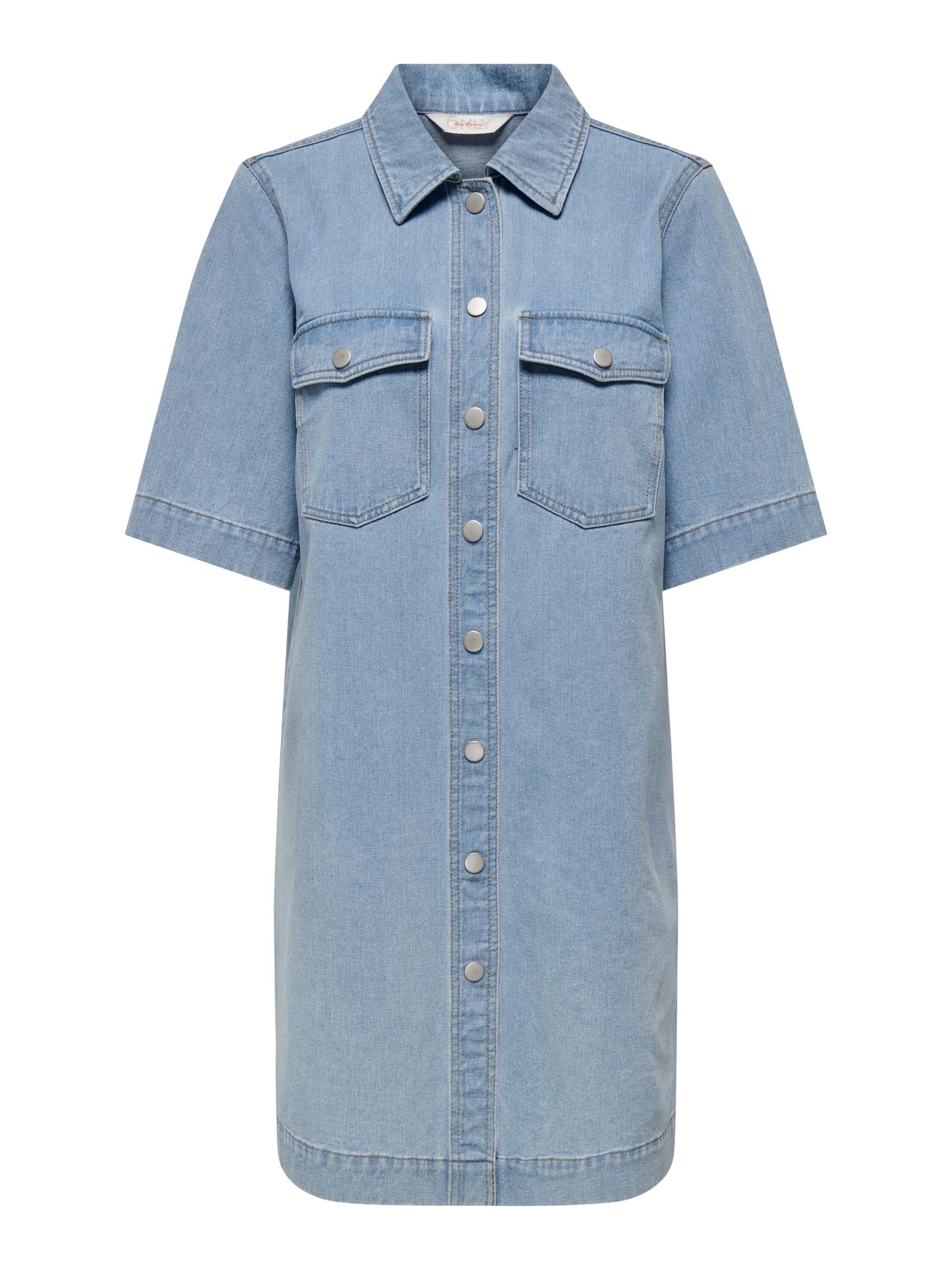 Only ONLBELLE S/S BUTTON DRESS DNM GUA N Light Blue Denim 2900162754033