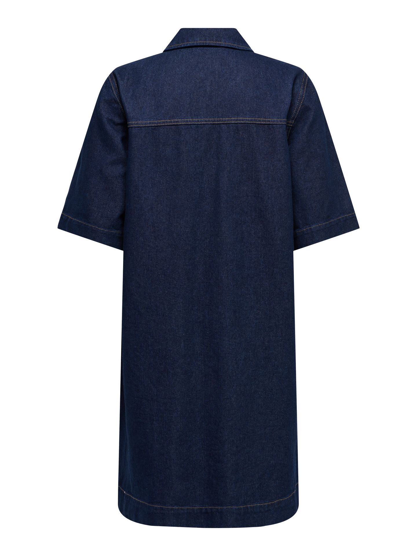 Only ONLBELLE S/S BUTTON DRESS DNM GUA N Dark Blue Denim/RINSE 2900162750028