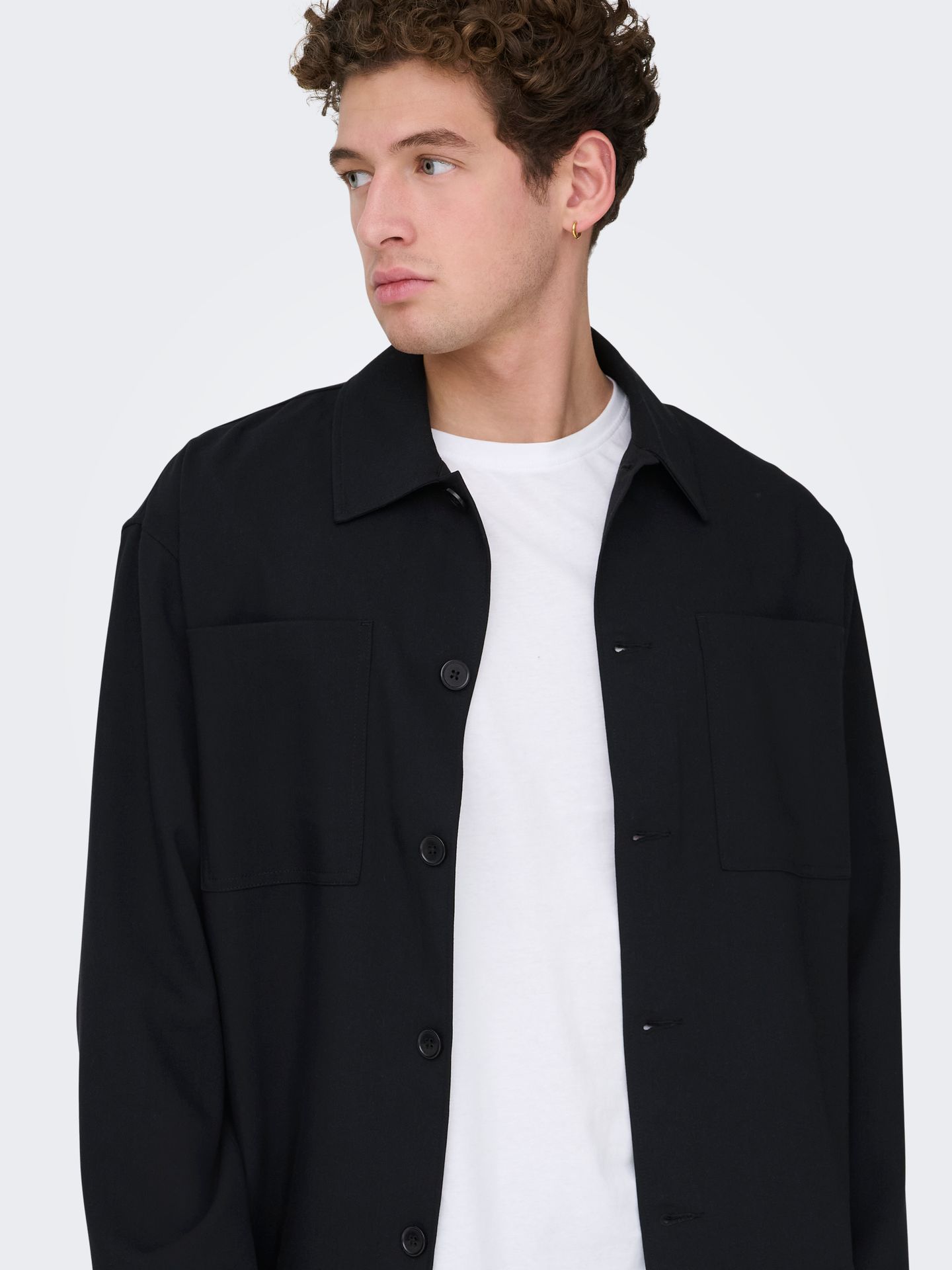 Only & Sons ONSWILL 0292 LOOSE OVERSHIRT Black 2900163774054