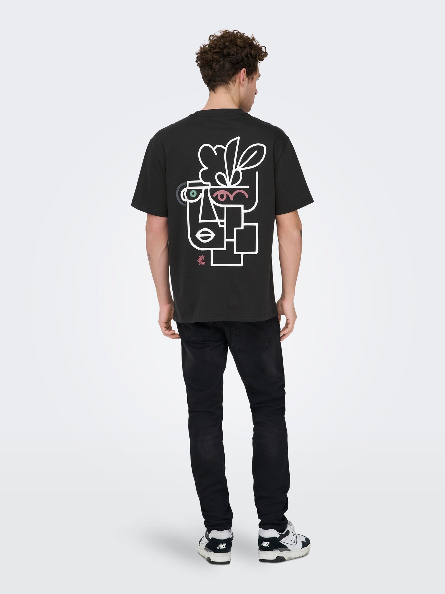 Only & Sons ONSFRED LIFE RLX SS PRINT TEE NOOS Black/ABSTRACT 2900162773027