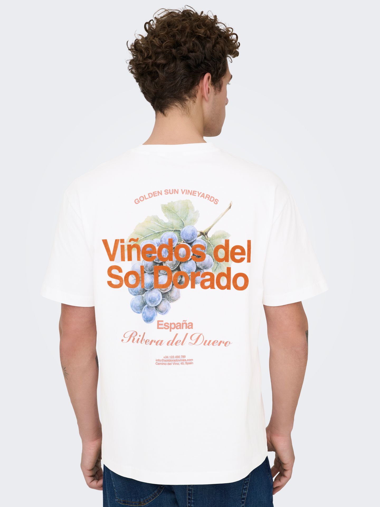 Only & Sons ONSFRED LIFE RLX SS PRINT TEE NOOS Bright White/VINEDOS 2900162780018