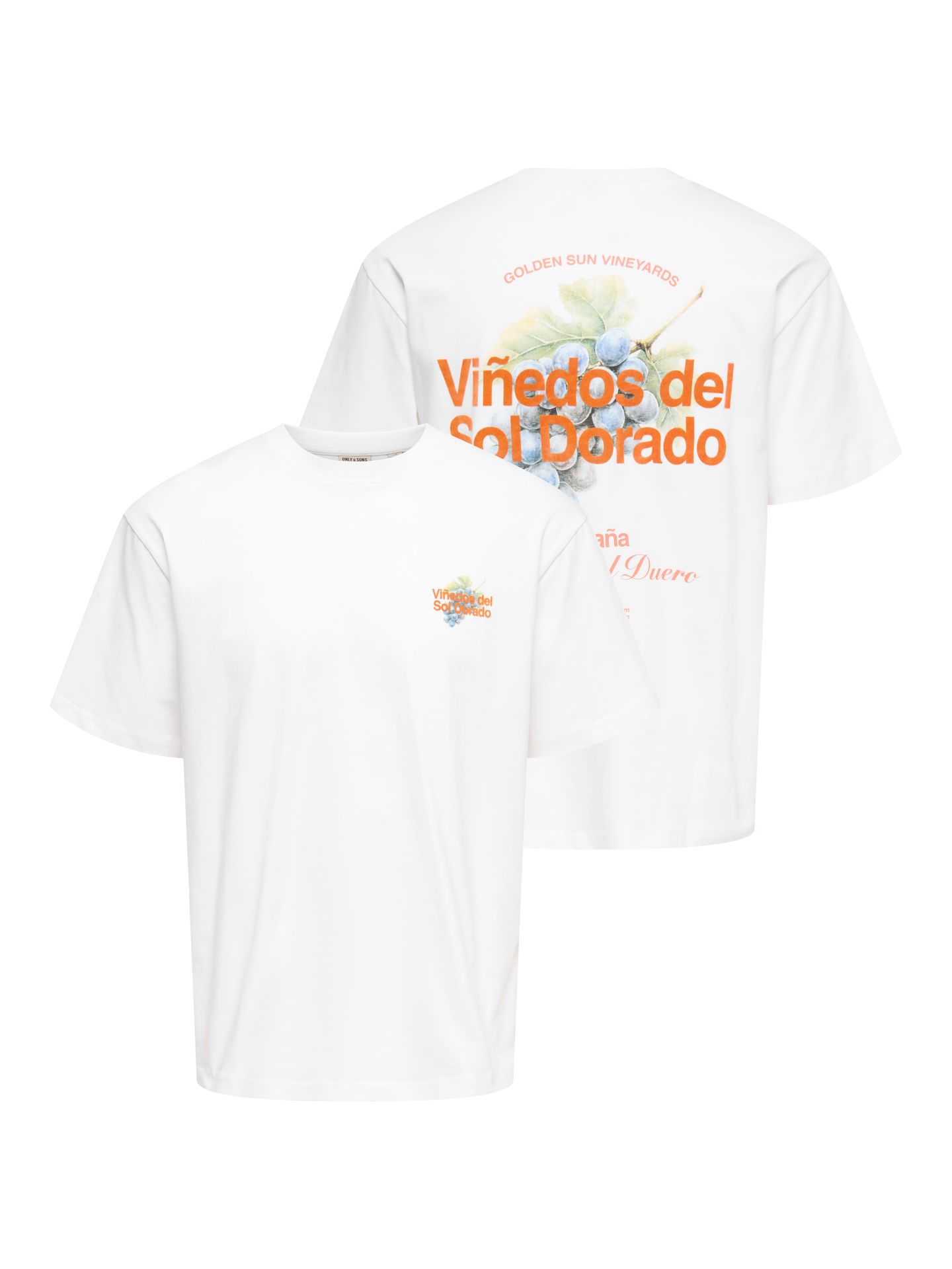 Only & Sons ONSFRED LIFE RLX SS PRINT TEE NOOS Bright White/VINEDOS 2900162780018