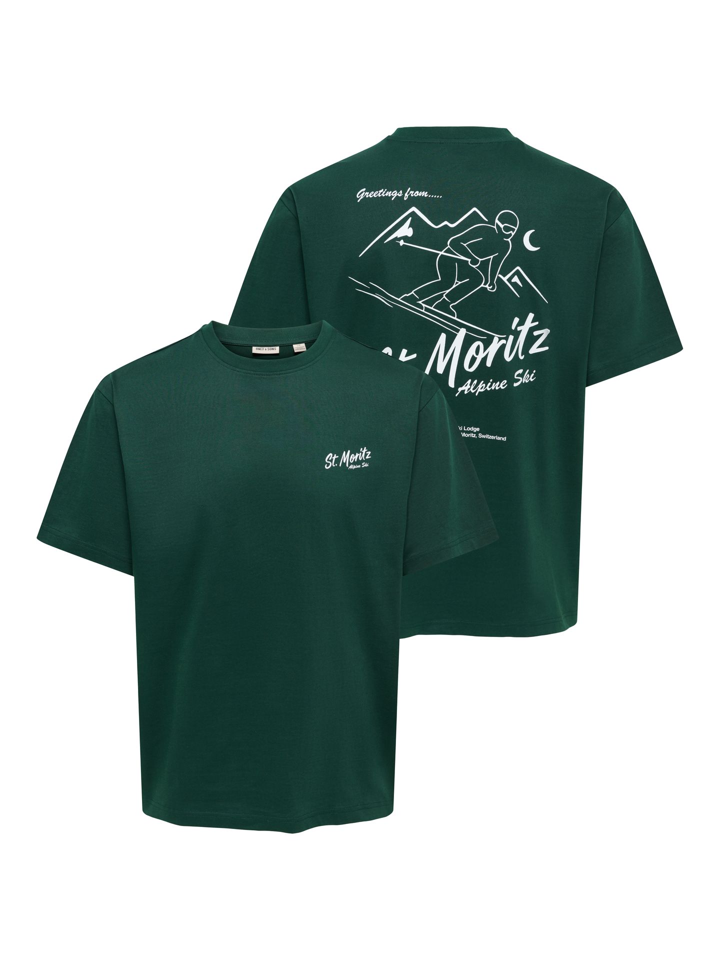 Only & Sons ONSFRED LIFE RLX SS PRINT TEE NOOS Pine Grove/ST. MORITZ 2900169509018