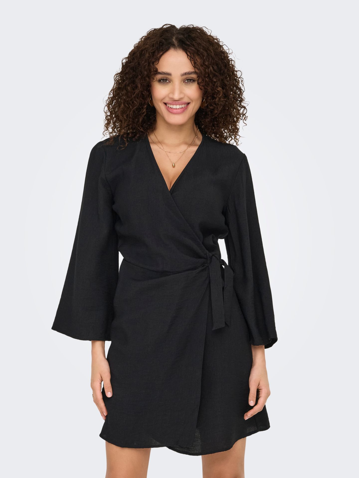 JDY JDYPEPPER 7/8 WRAP DRESS WVN NOOS Black 2900162781046