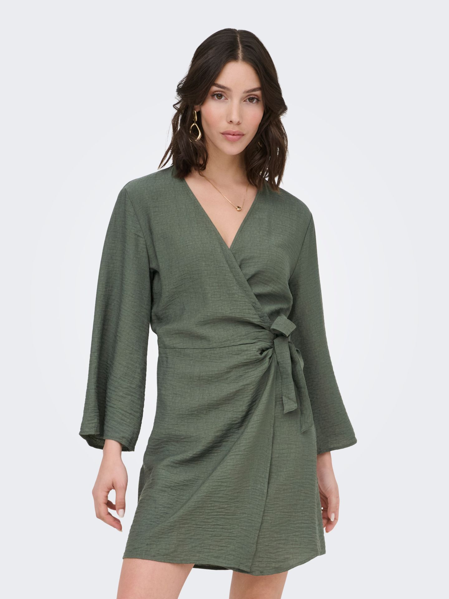 JDY JDYPEPPER 7/8 WRAP DRESS WVN NOOS Thyme 2900162778053