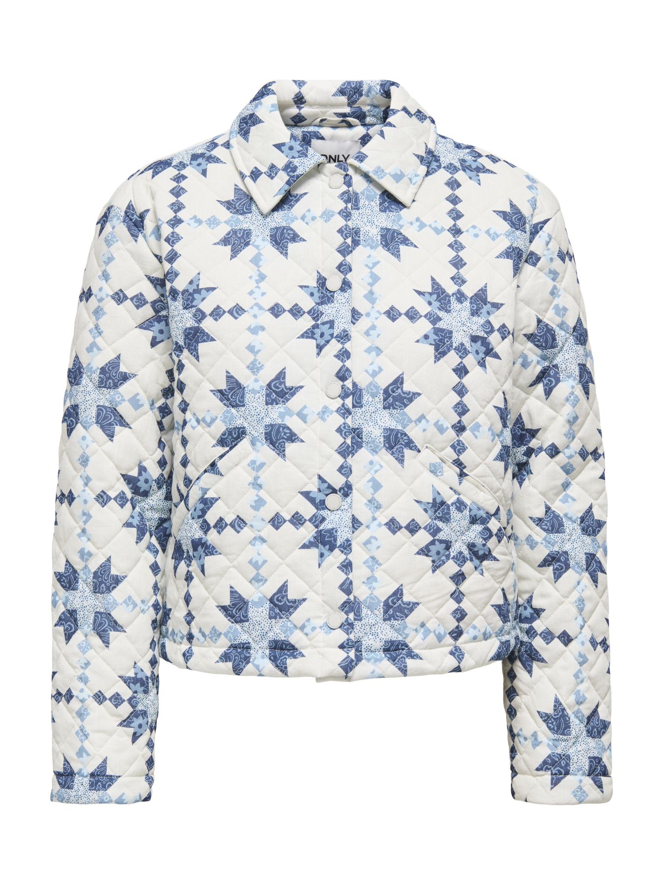 Only ONLBIANA QUILT JACKET CC OTW Vaporous Gray/Blue Patchwork 2900162794039