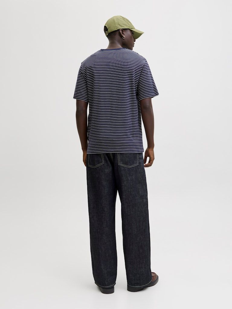 Jack & Jones JJEDOVER STRIPED TEE SS CREW NECK S Navy Blazer 2900162802017