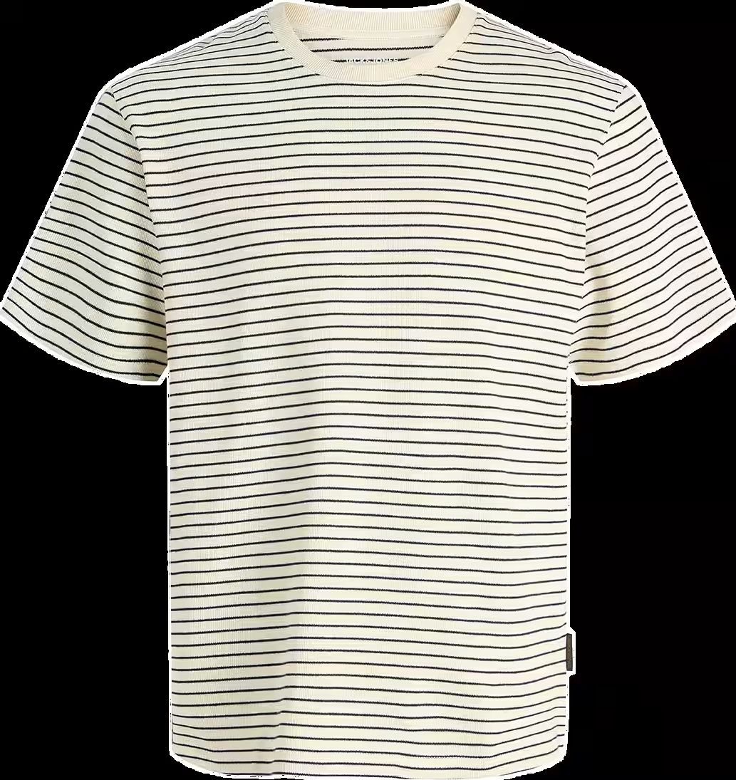 Jack & Jones JJEDOVER STRIPED TEE SS CREW NECK S Antique White 2900162803021