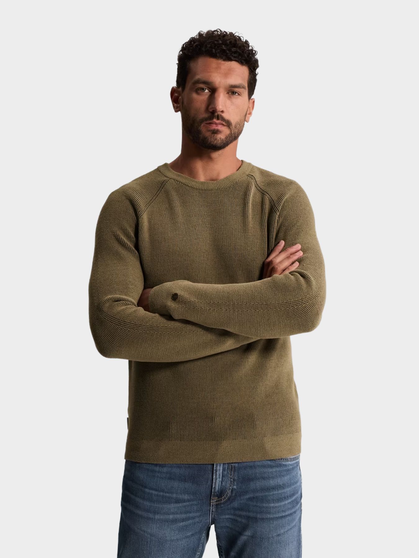 Cast Iron Crewneck regular fit soft blend Walnut 00116519-8026