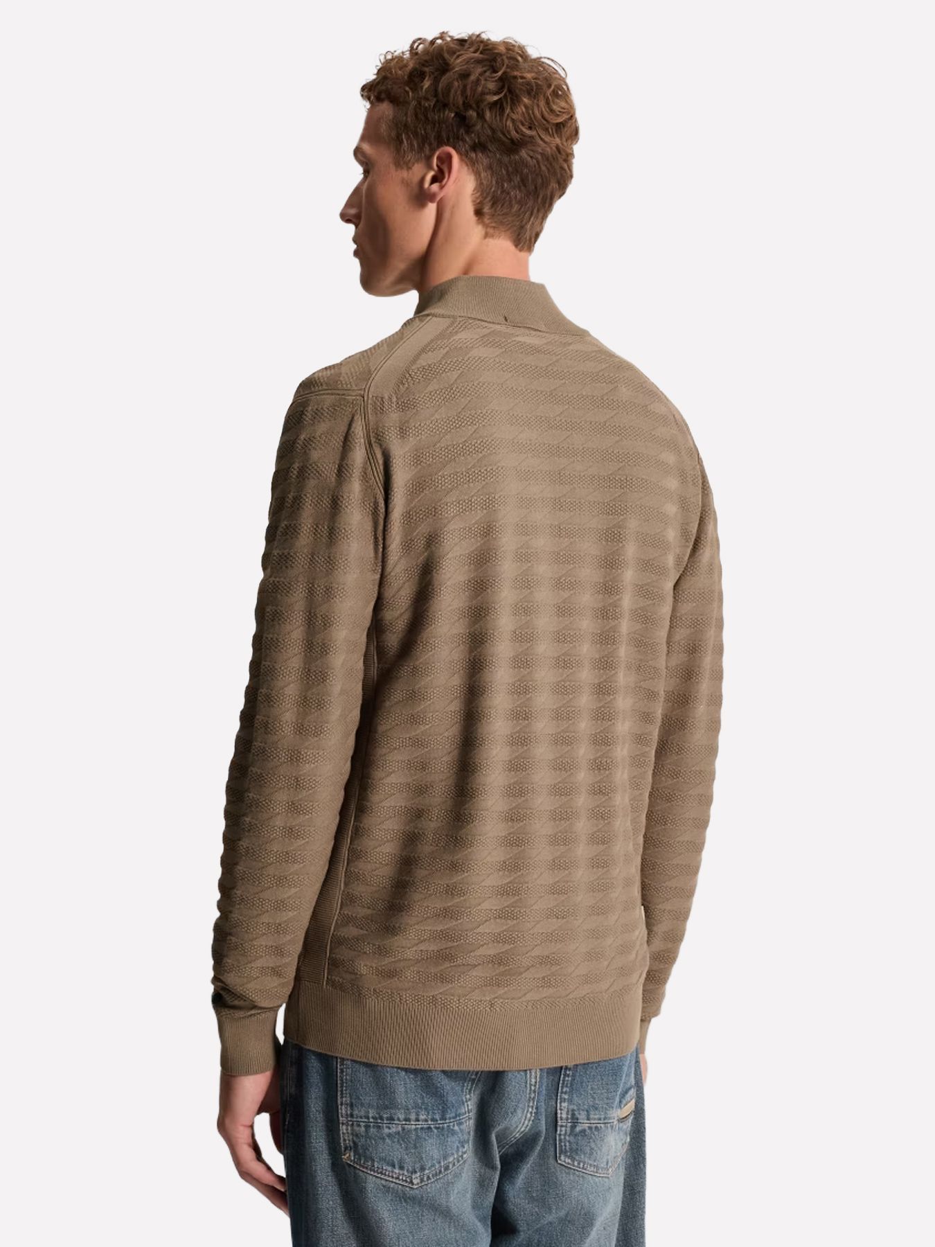 Cast Iron Half zip collar slim fit comfort b Walnut 2900162828017