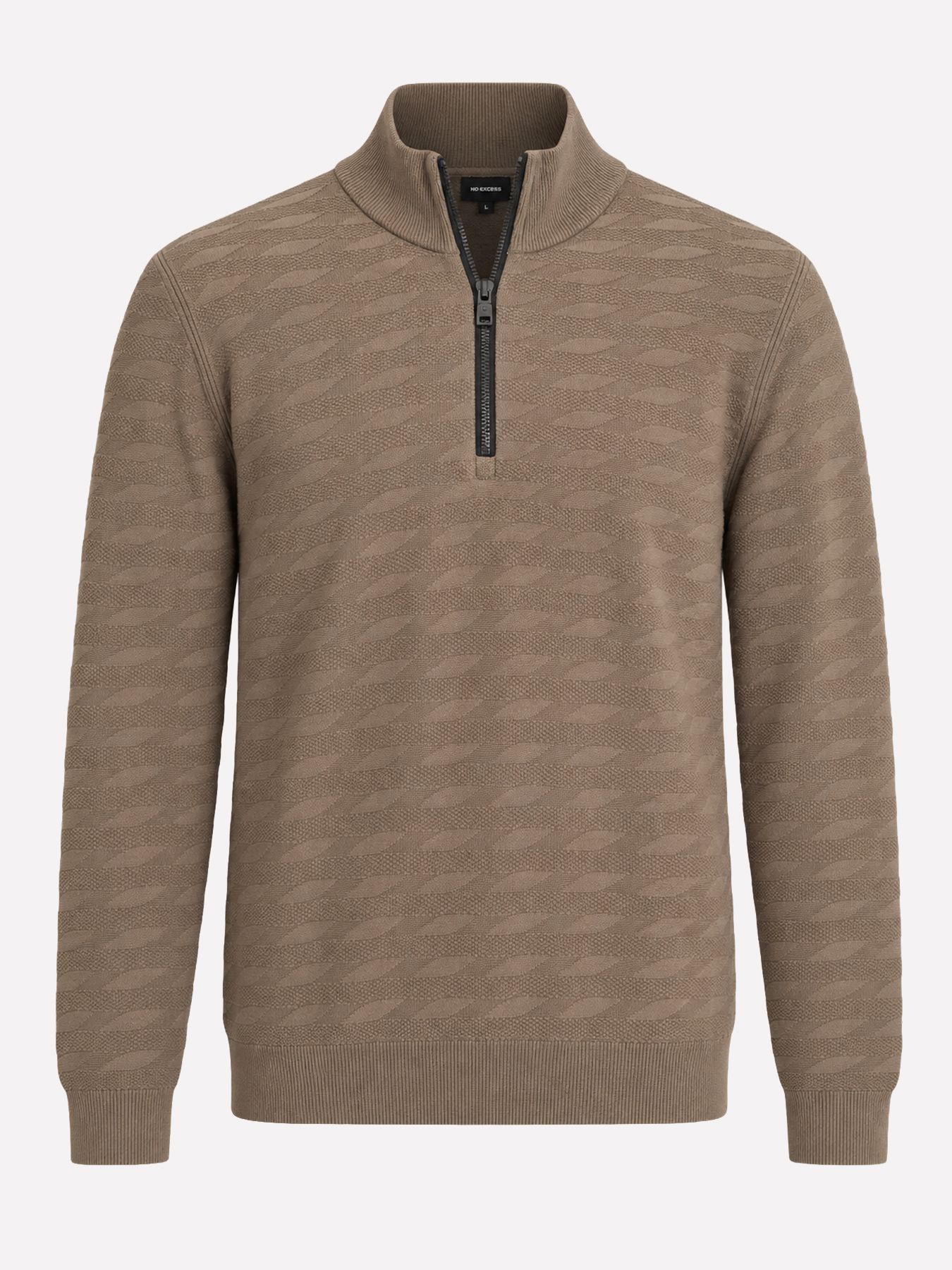 Cast Iron Half zip collar slim fit comfort b Walnut 2900162828017