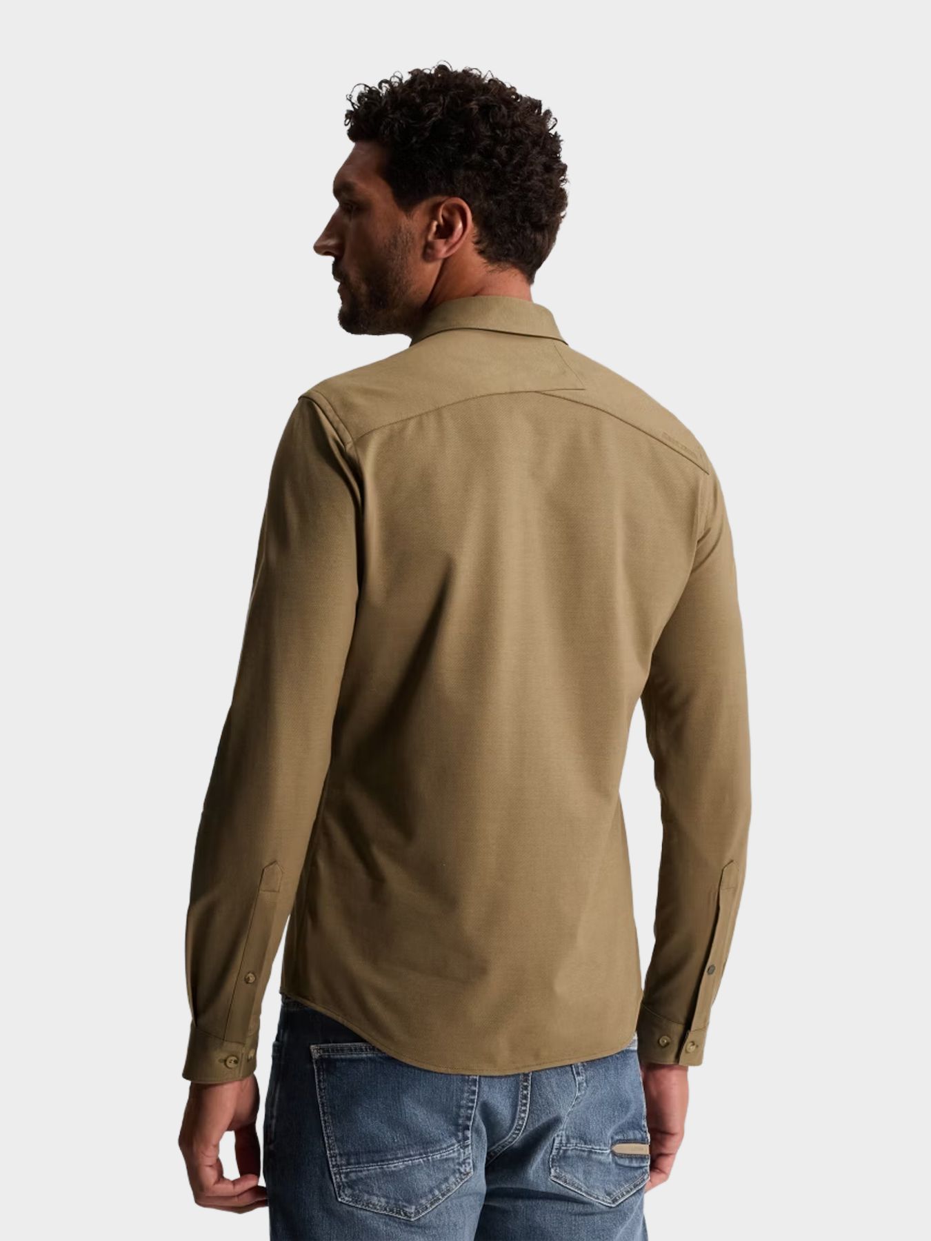 Cast Iron Long sleeve shirt Twill Jersey Walnut 2900162822046