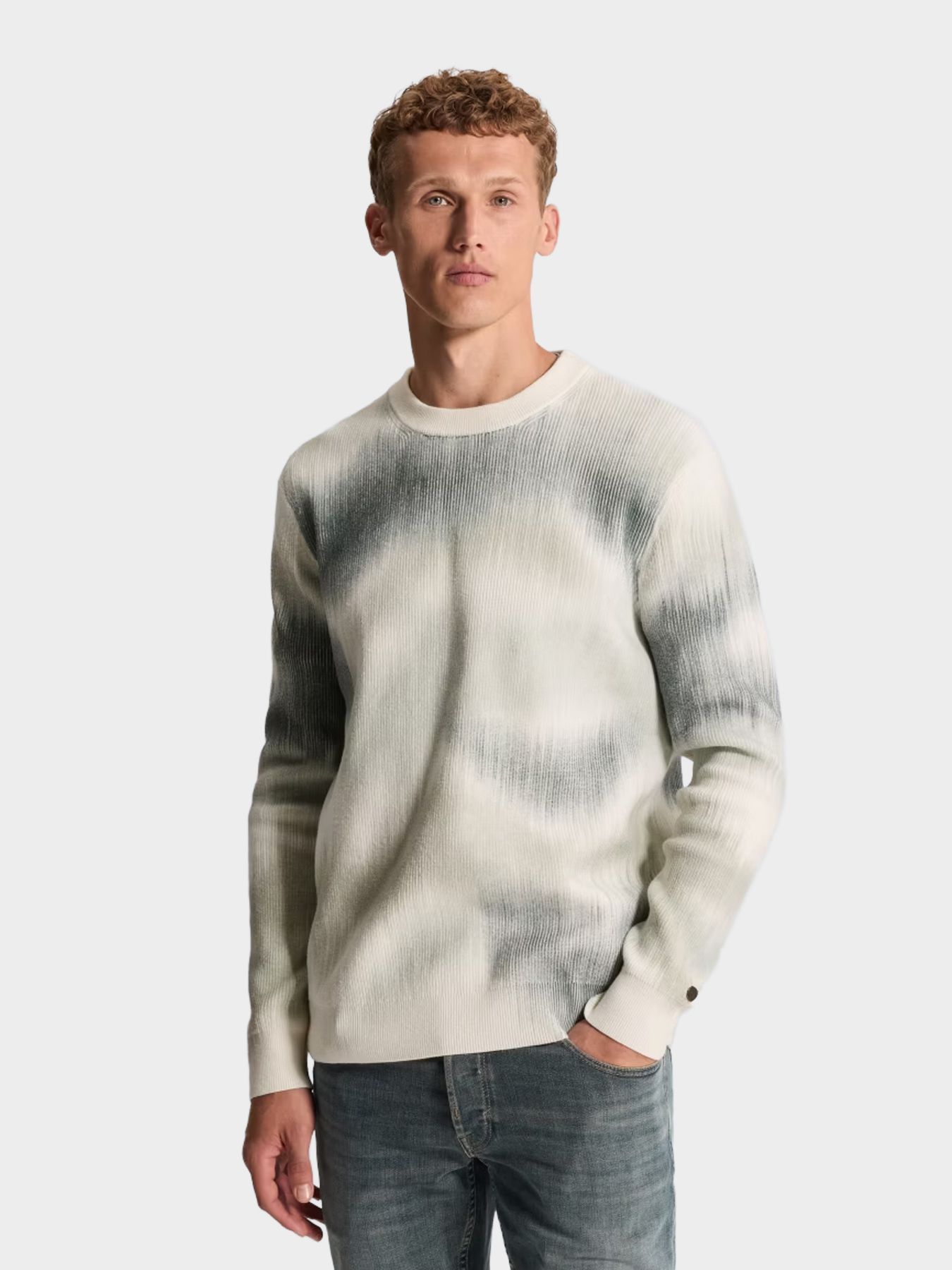 Cast Iron Crewneck regular fit cotton blend White Down 00116527-7555