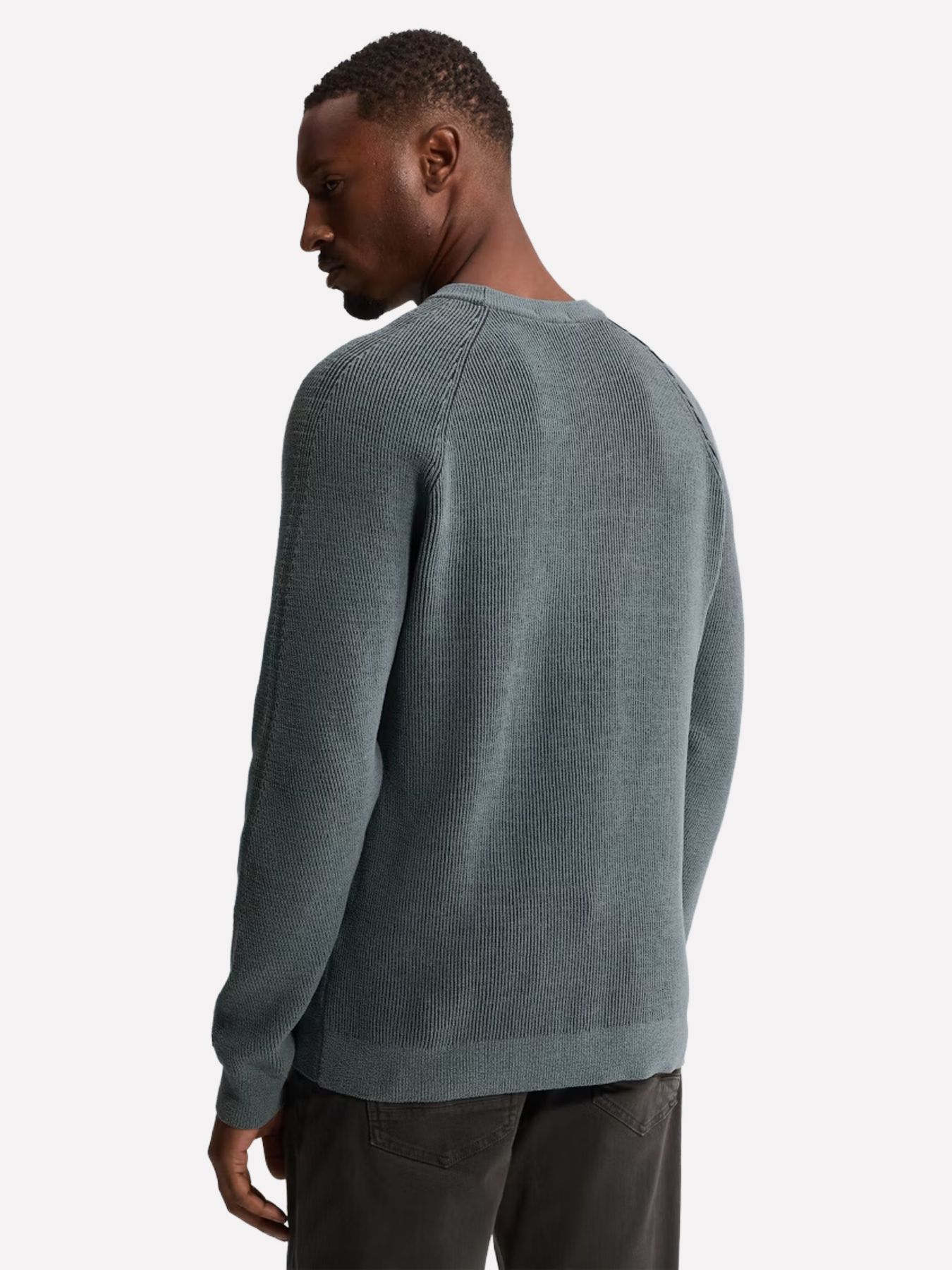 Cast Iron Crewneck regular fit soft blend Blue Mirage 2900162830034