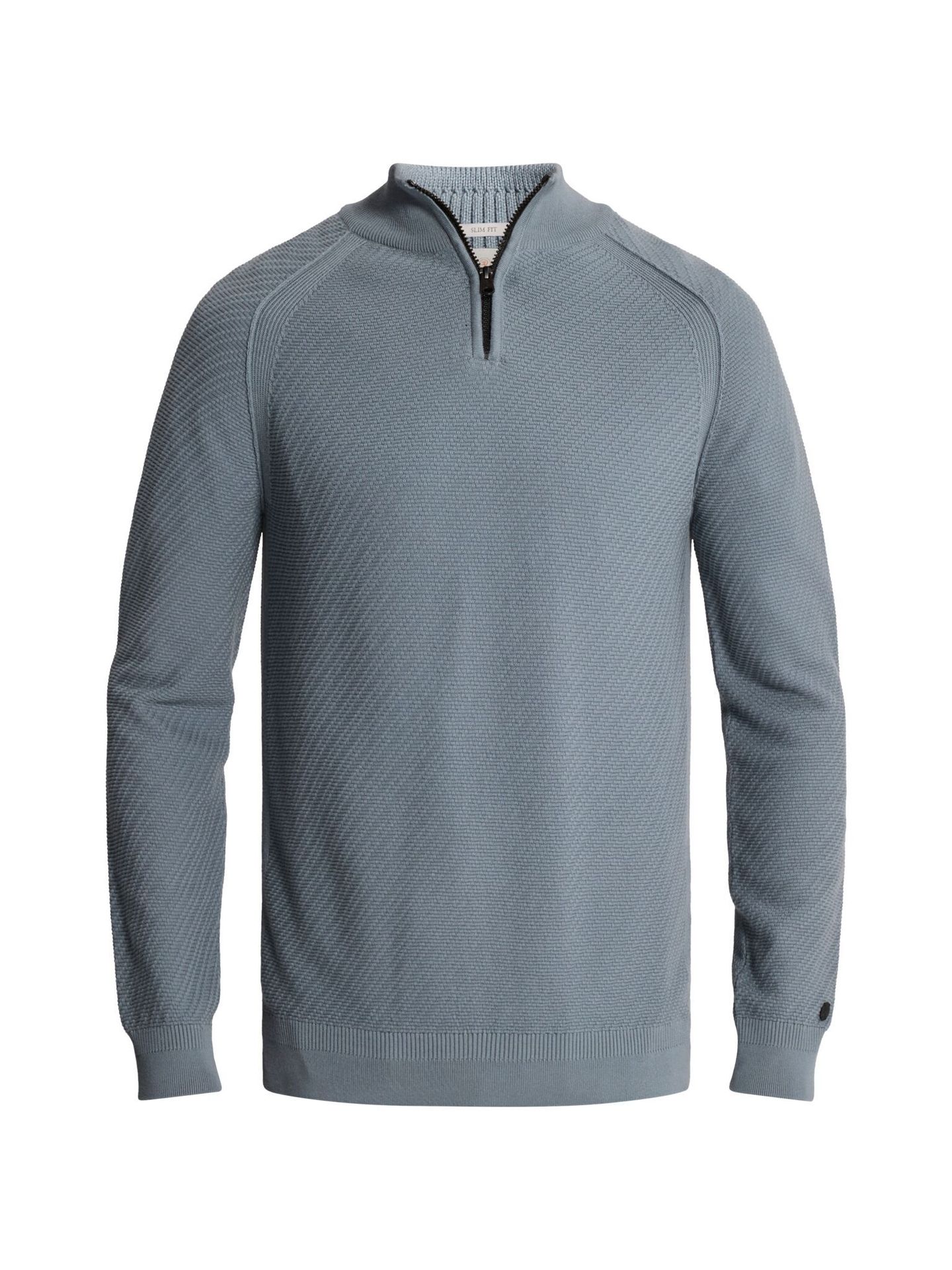 Cast Iron Half zip collar slim fit cotton ea Blue Mirage 00116529-5146