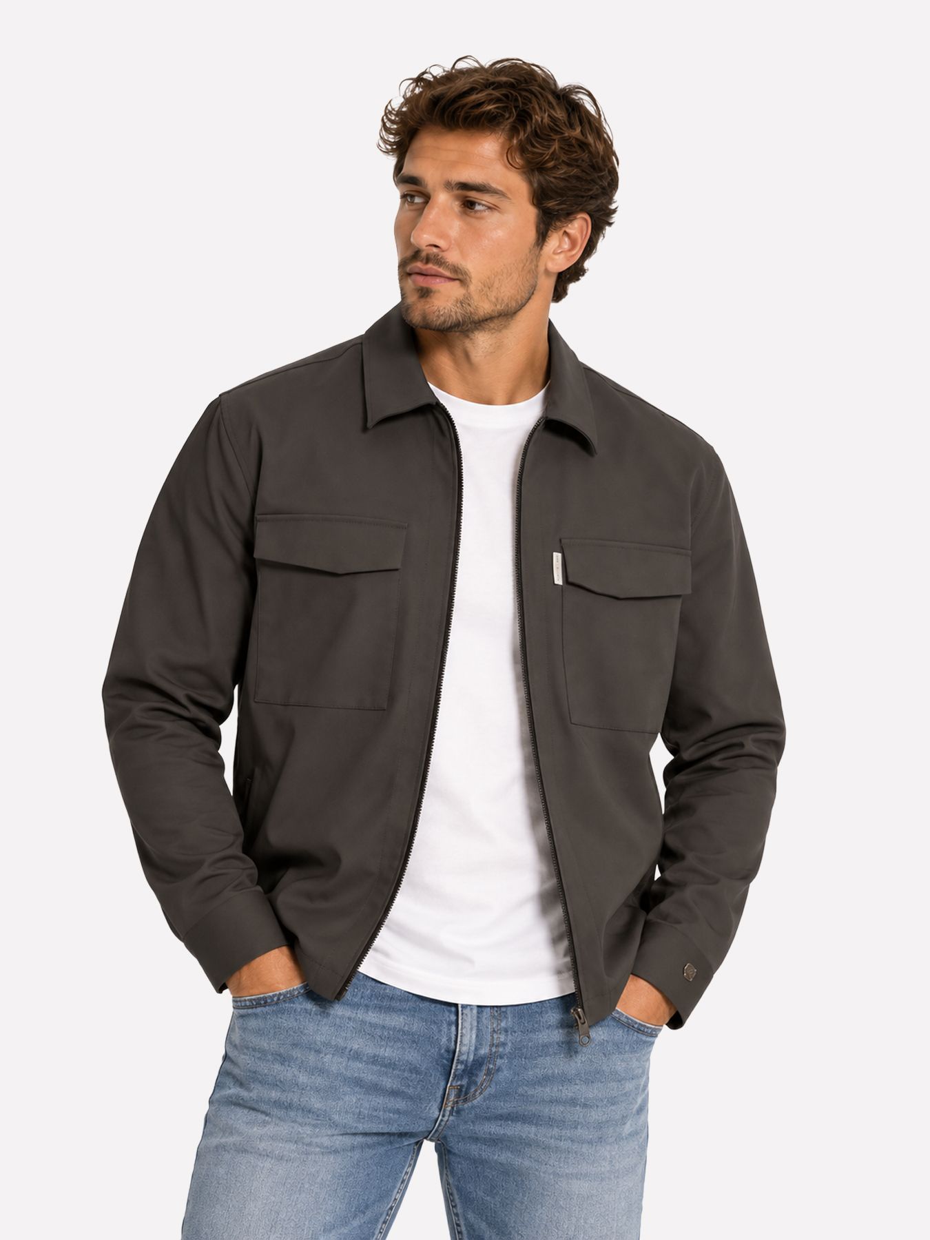 Cast Iron Long sleeve shirt Tech Stretch Clever Crows 00116531-9167