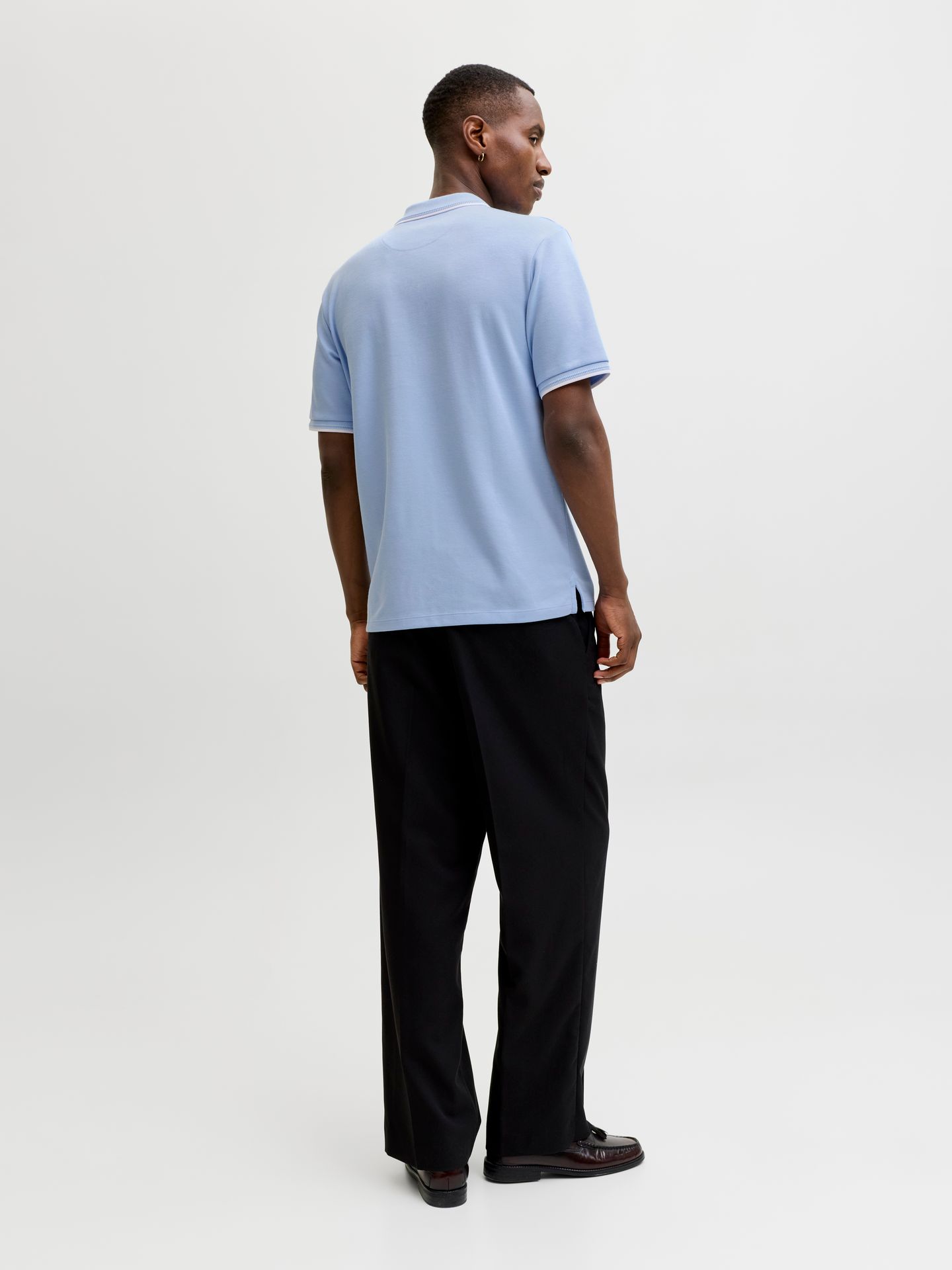 Jack & Jones JPRBLAETHAN DETAIL SS POLO SN Chambray Blue 2900162860024