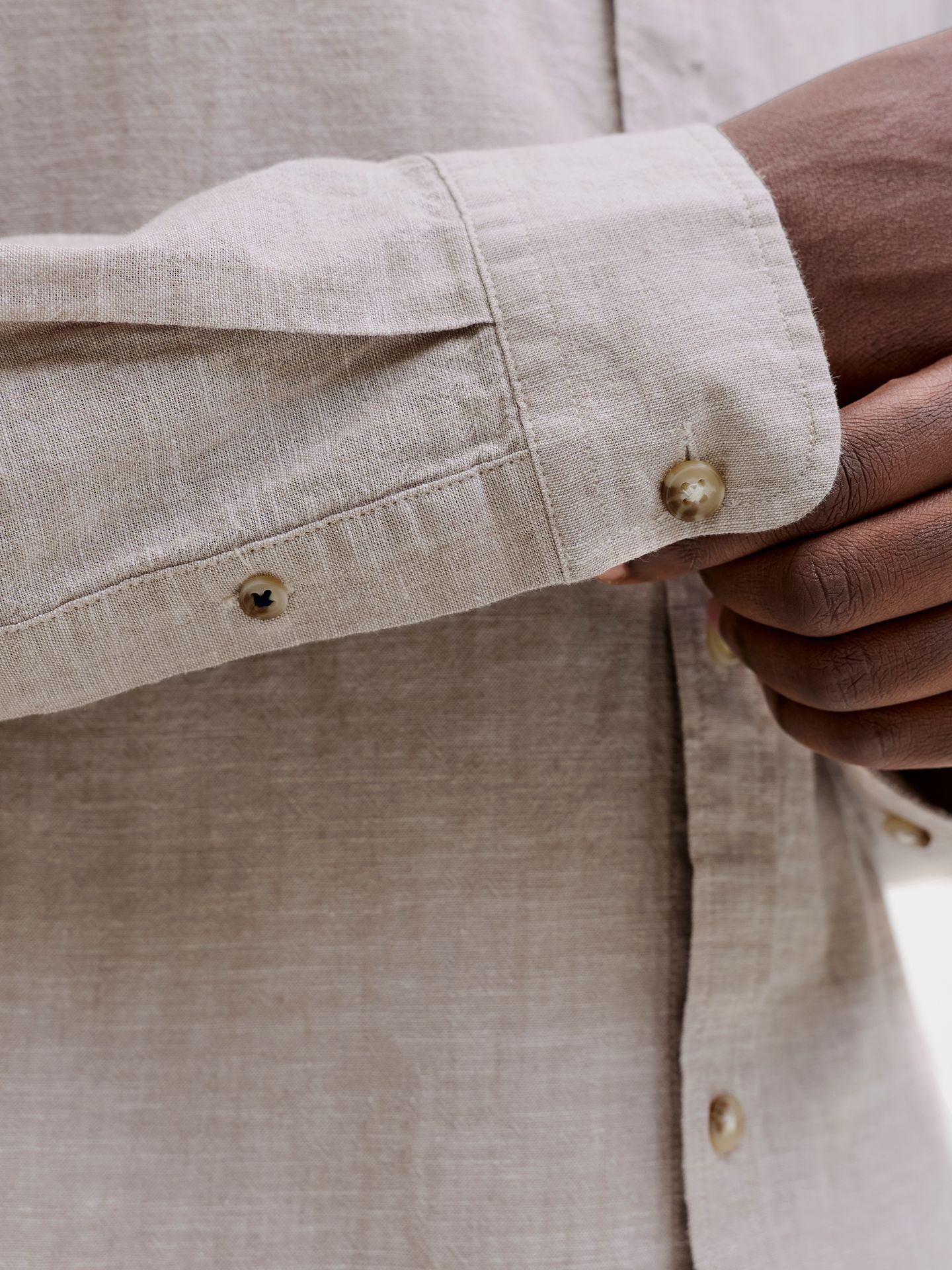 Jack & Jones JJESUMMER LINEN BLEND SHIRT L/S SN String 2900162861045