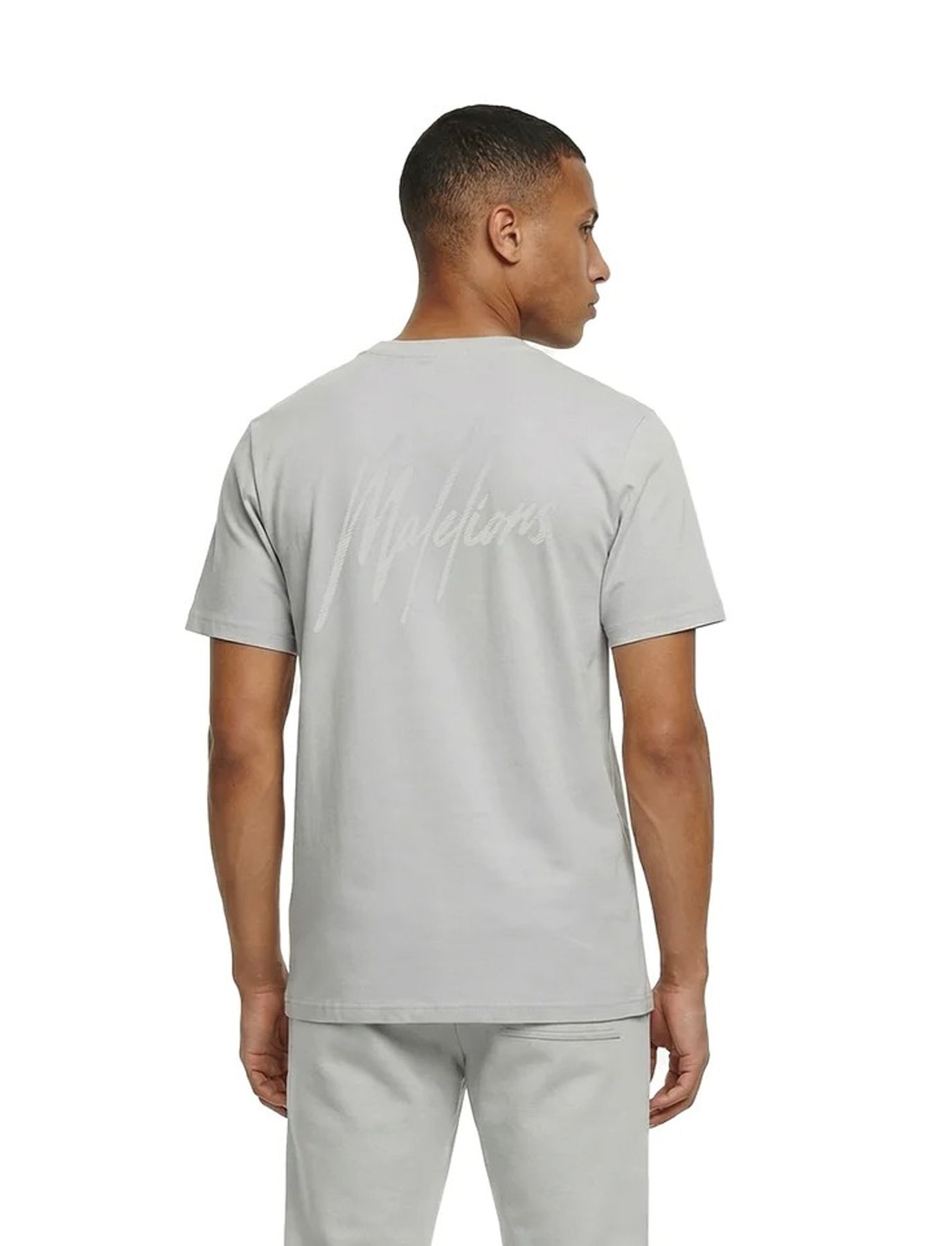 Malelions Malelions Men Striped Signature T-Shirt 41008 pearl grey 2900162865067