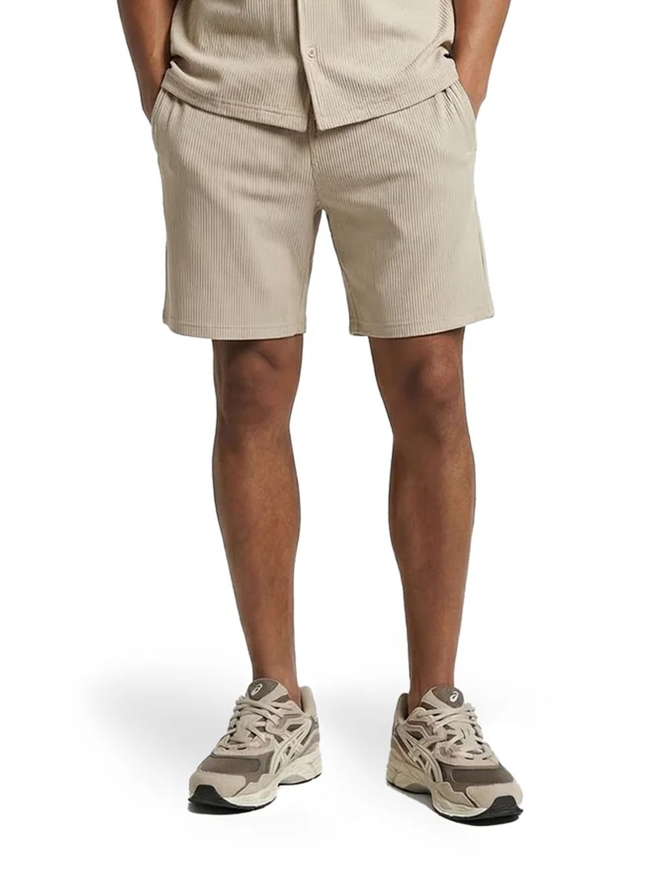 Malelions Malelions Men Ribbed Shorts 50014 light taupe 00116549-EKA26010700000007