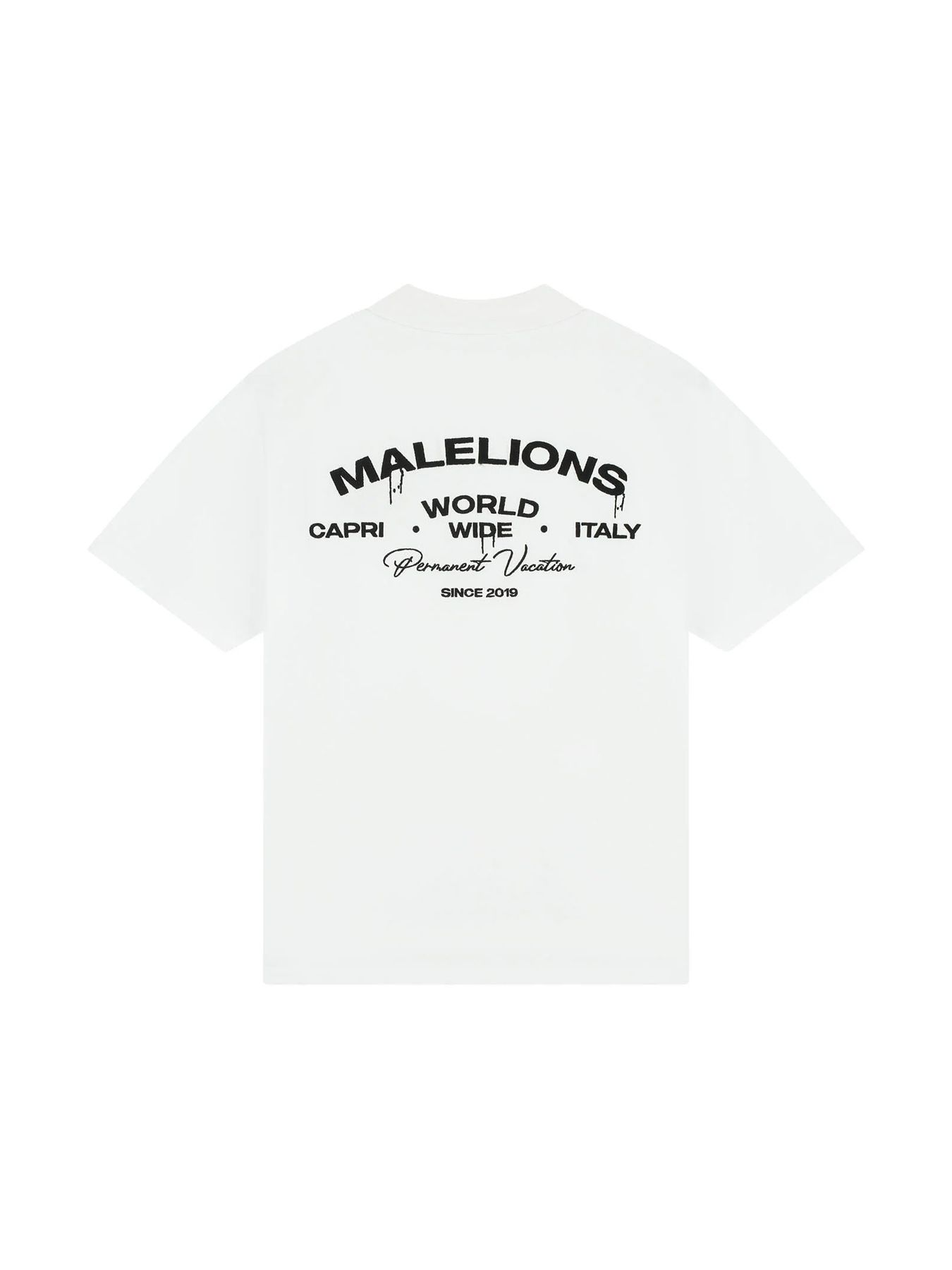 Malelions Malelions Men Permanent Vacation T-Shirt 40001 white 2900162880039