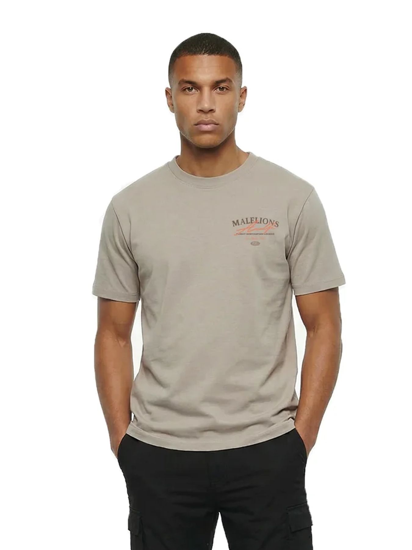Malelions Malelions Men Dolce Vita T-Shirt 50014 light taupe 00116559-EKA26010700000007