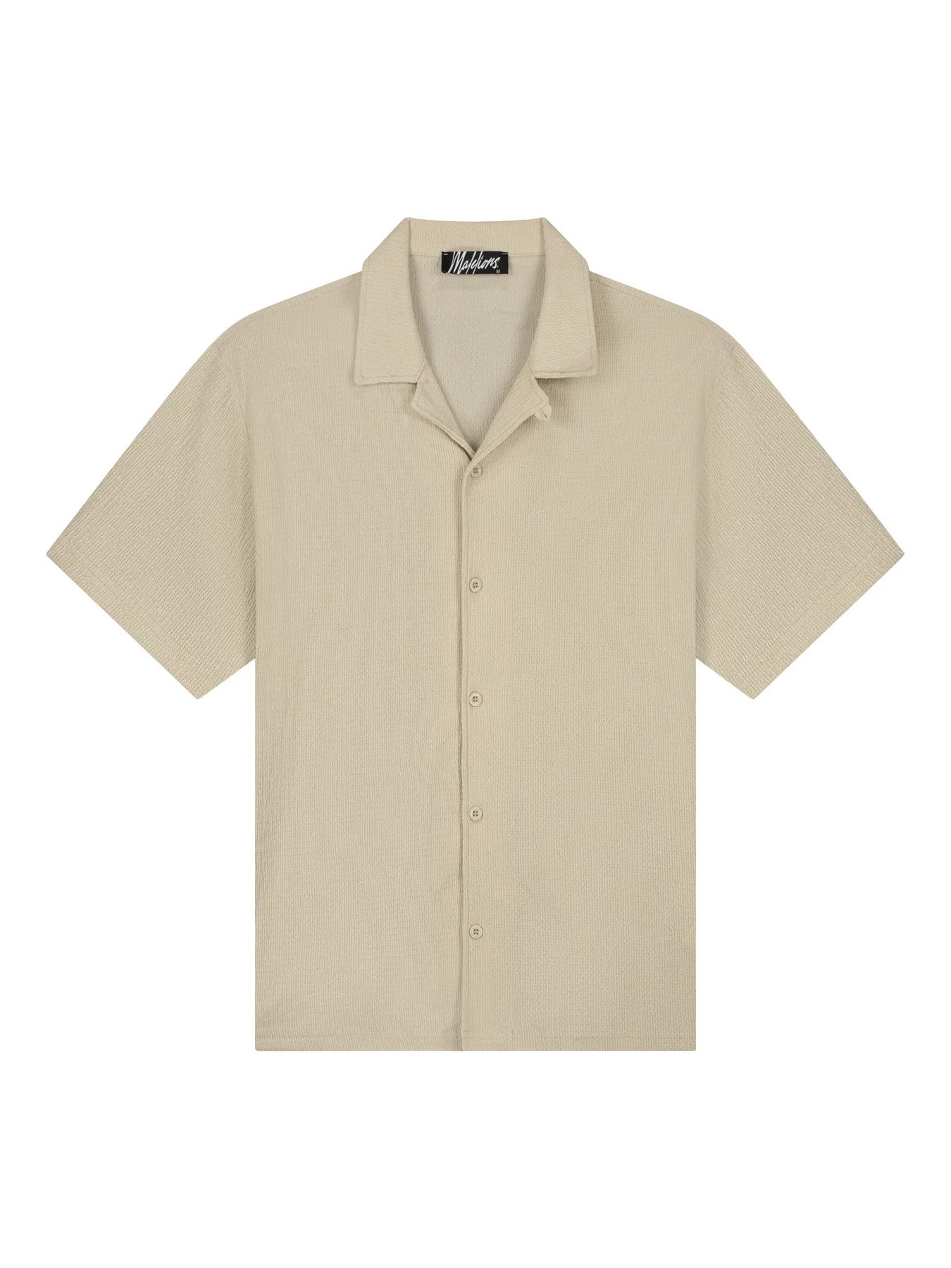 Malelions Malelions Men Emblem Seersucker Shirt 50014 light taupe 2900162896061