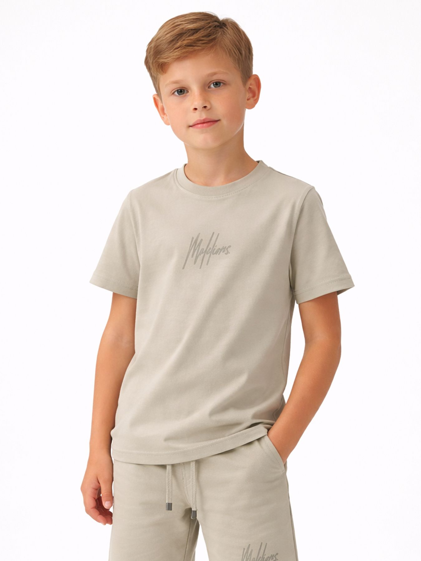 Malelions Malelions Junior Striped Signature T-Shirt 43006 olive green 00116568-EKA26010700000013