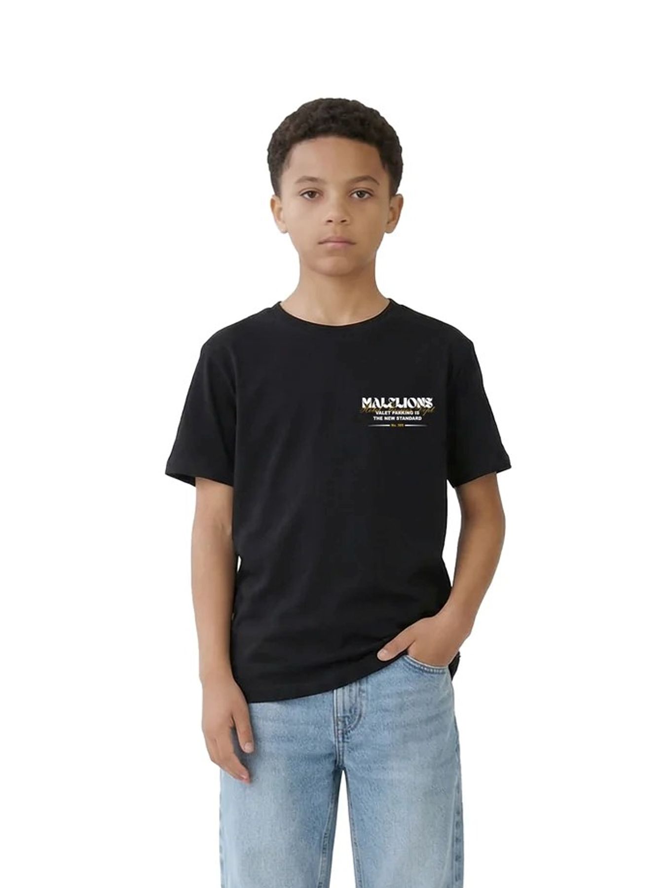 Malelions Malelions Junior Relaxed Valet T-Shirt 49001 black 00116570-EKA26010700000006