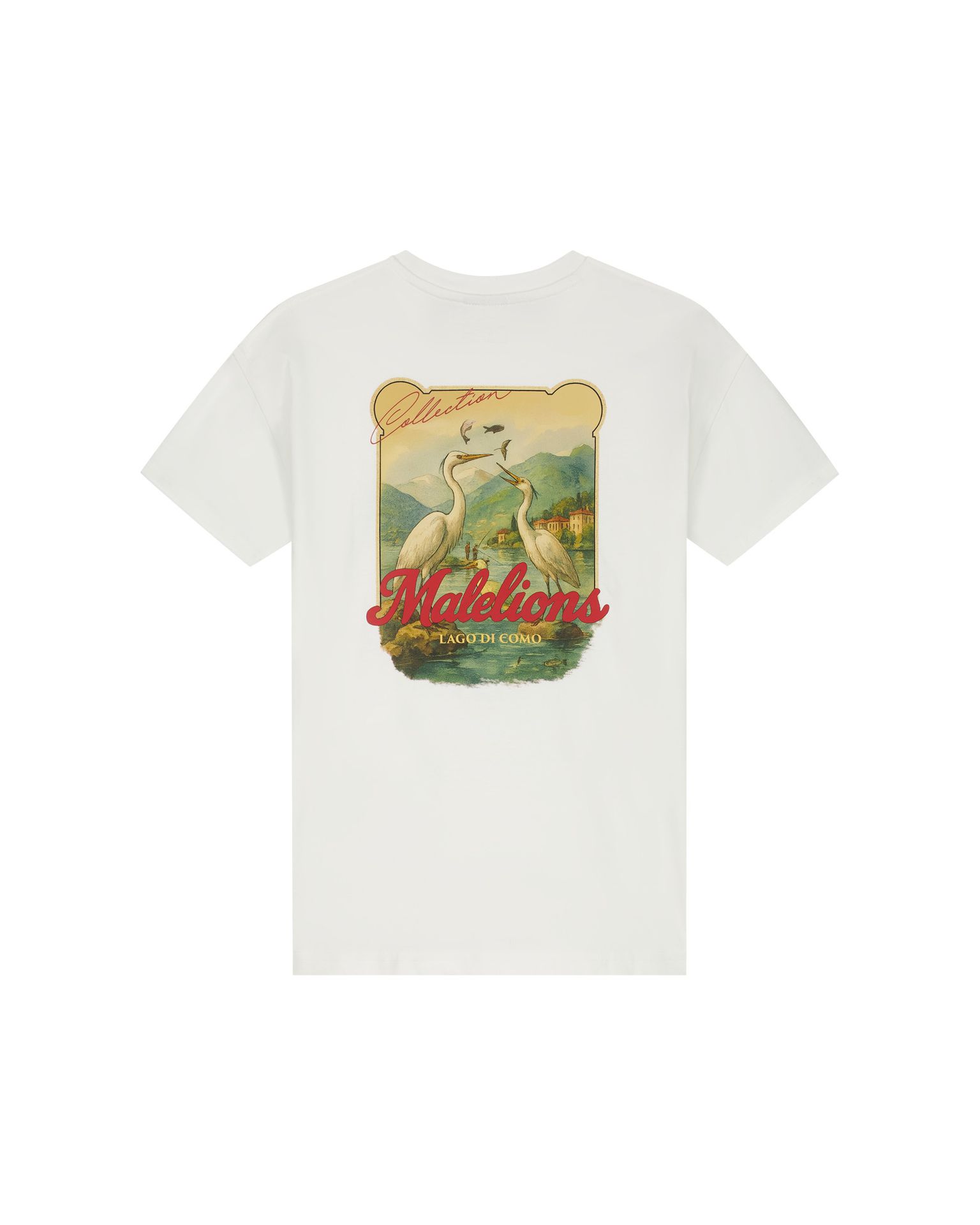 Malelions Malelions Junior Relaxed White Heron T-Shirt 40013 off-white/red 2900162912013