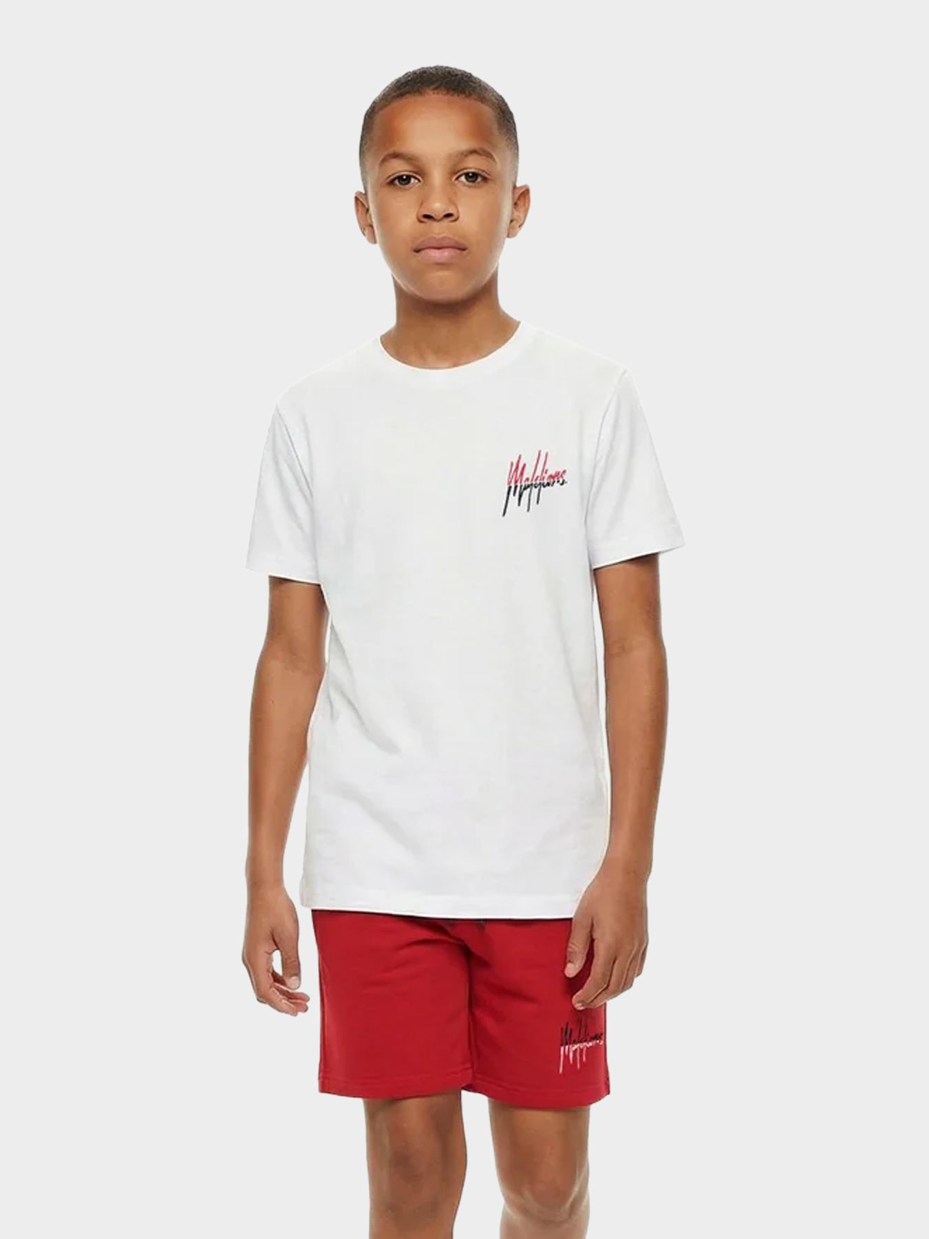 Malelions Malelions Junior Split T-Shirt 40009 white/red 00116575-EKA26010700000015