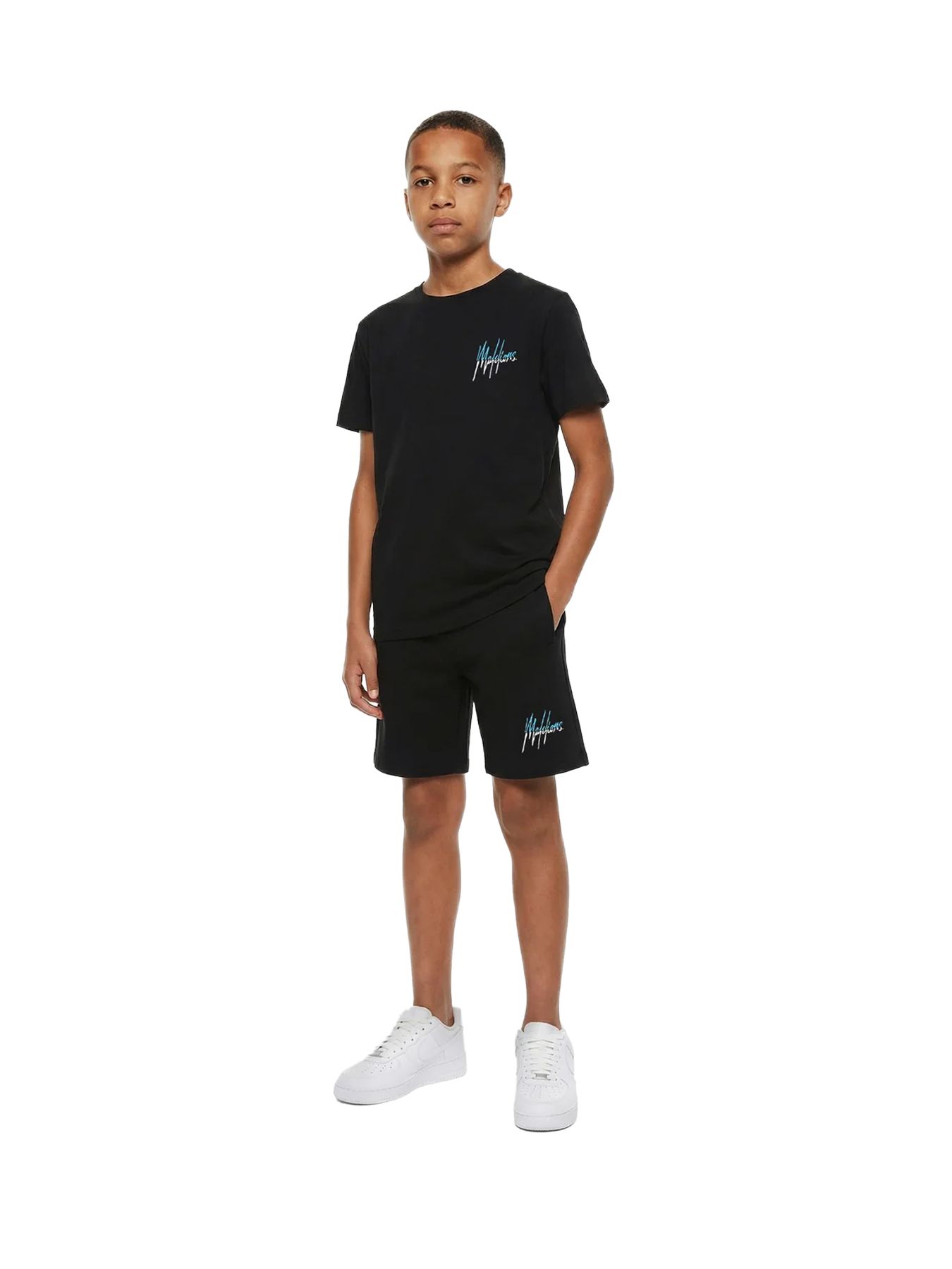 Malelions Malelions Junior Split T-Shirt 49006 black/blue 00116575-EKA26010700000016