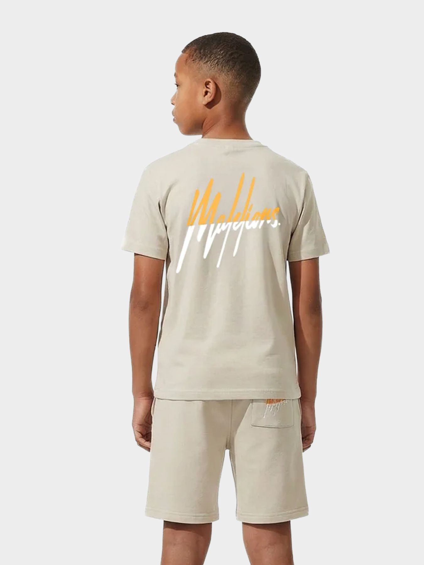 Malelions Malelions Junior Split T-Shirt 50010 beige/orange 2900162917032