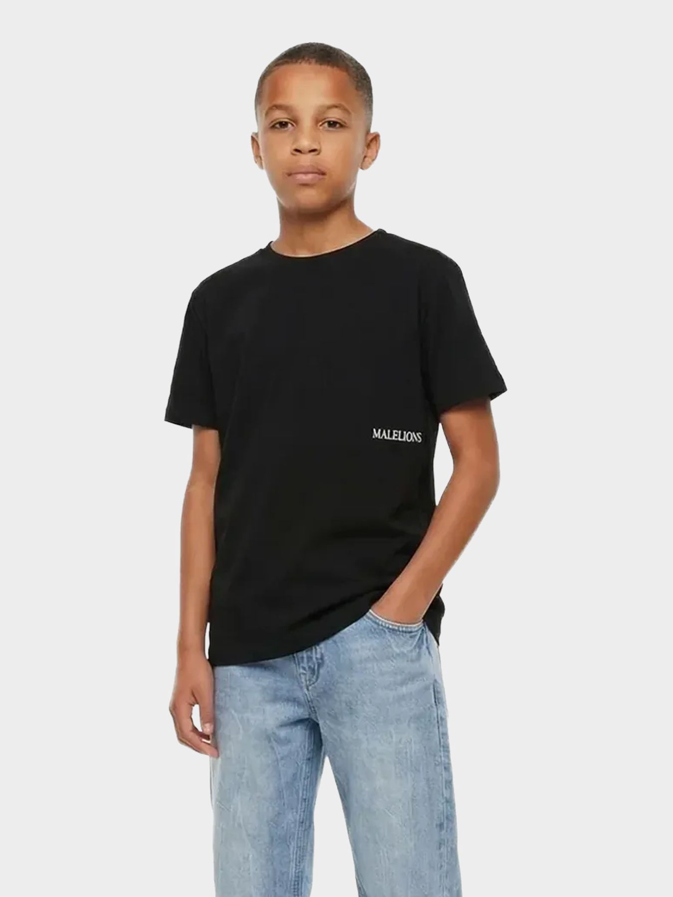 Malelions Malelions Junior Relaxed Lago T-Shirt 49001 black 00116577-EKA26010700000006