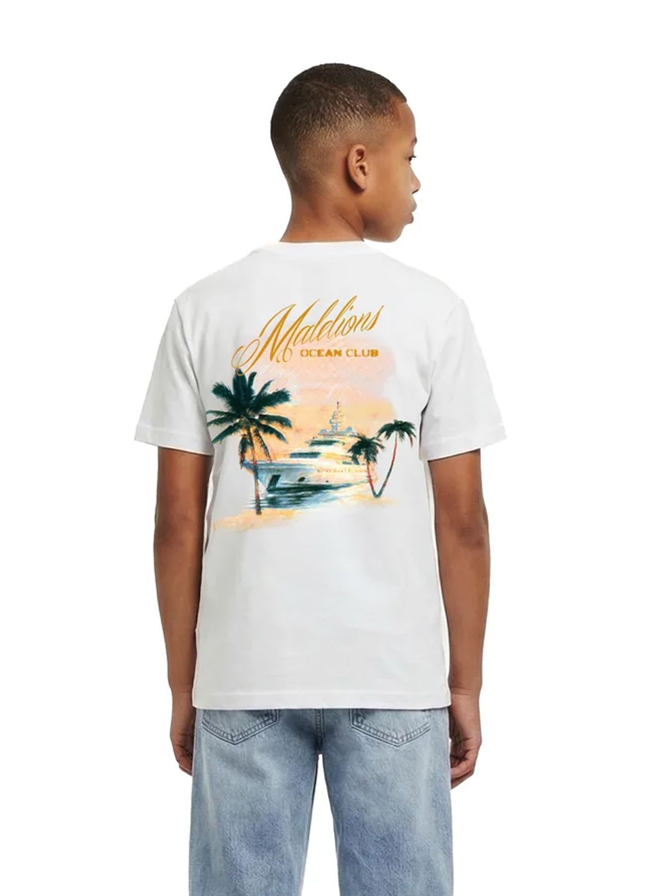 Malelions Malelions Junior Relaxed Yacht T-Shirt 40001 white 2900162922012