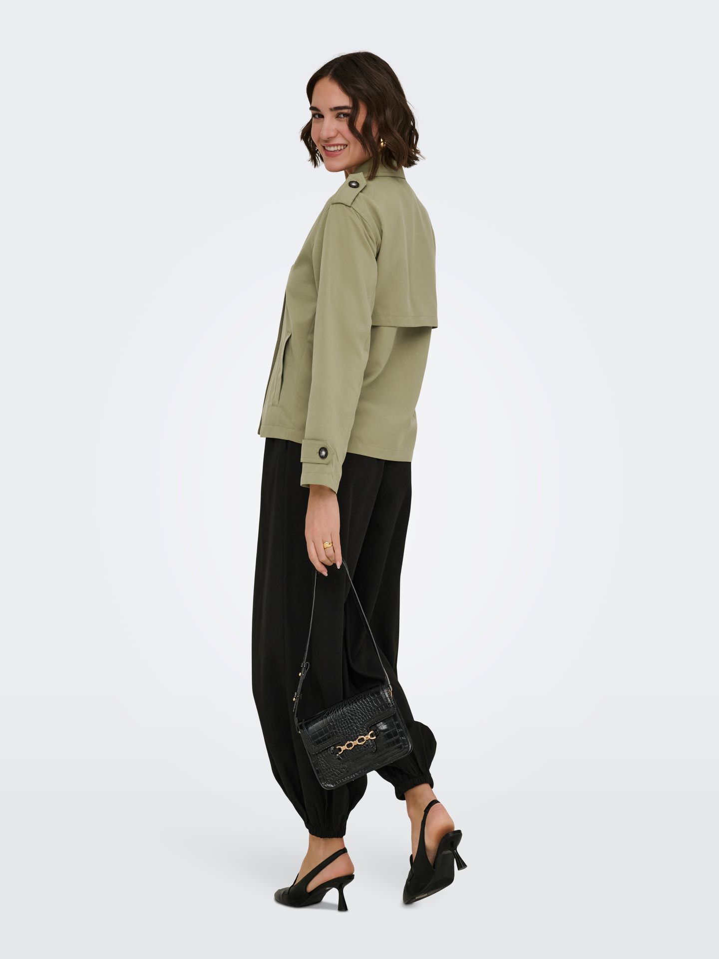 Only ONLHANNAH SHORT LIFE TRENCHCOAT OTW Aloe 2900162941013