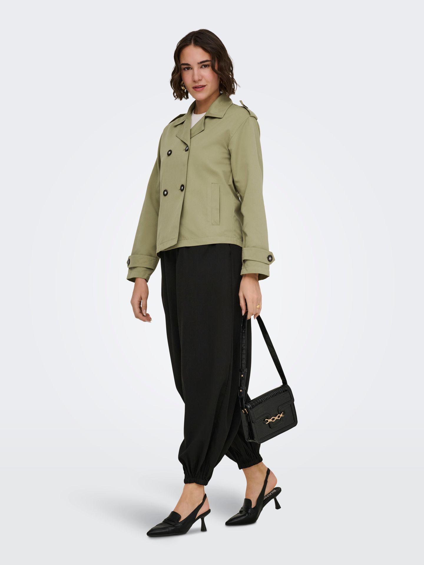 Only ONLHANNAH SHORT LIFE TRENCHCOAT OTW Aloe 2900162941013