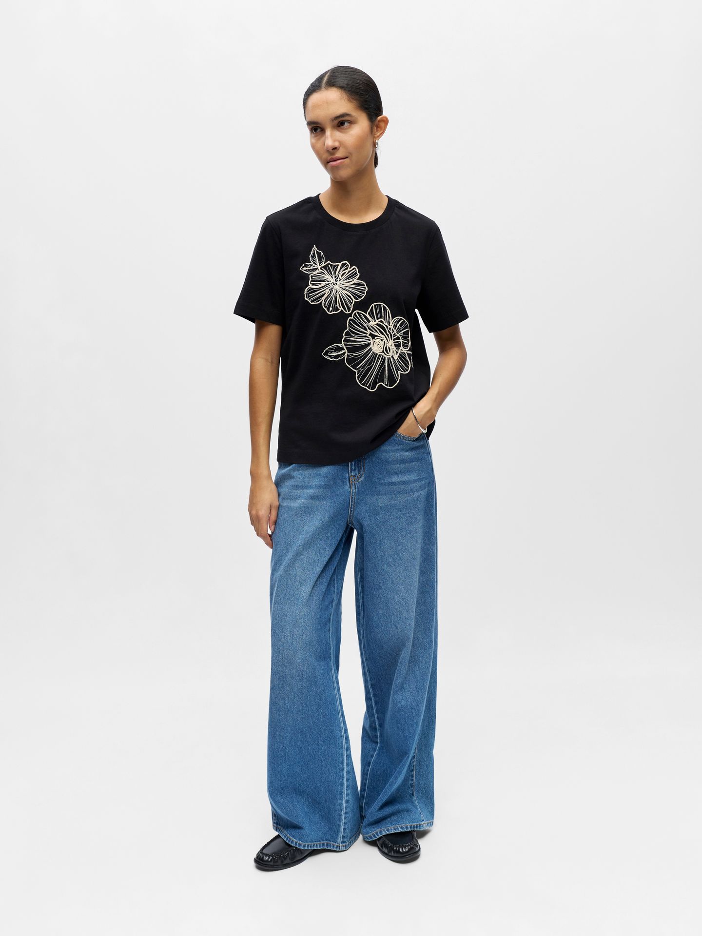 Object OBJVIV S/S RE T-SHIRT 143 Black/Sandshell tape 2900162943024