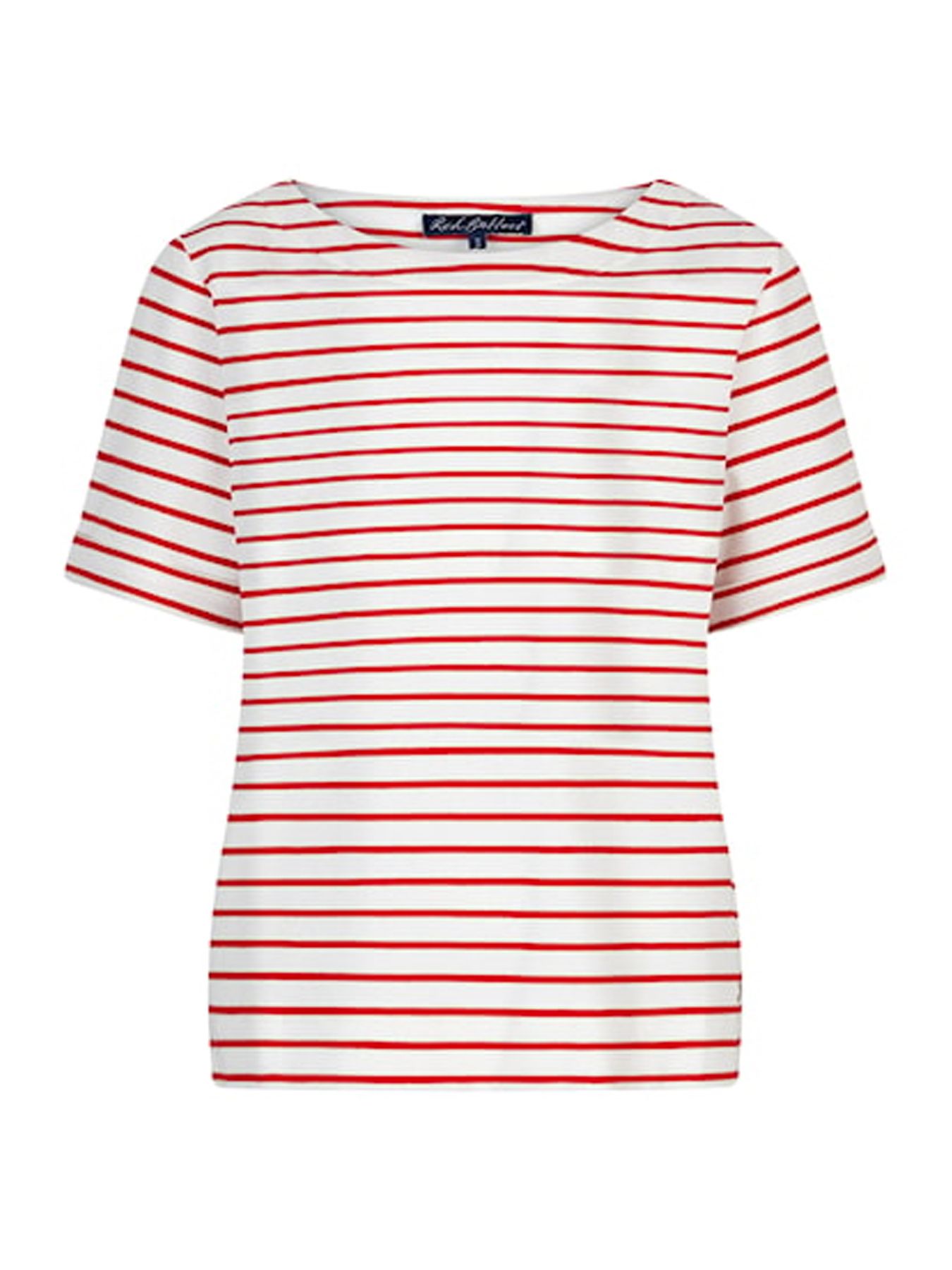 Red Button Terry Stripe Short Sleeve red44 00116596-EKA26007300000079