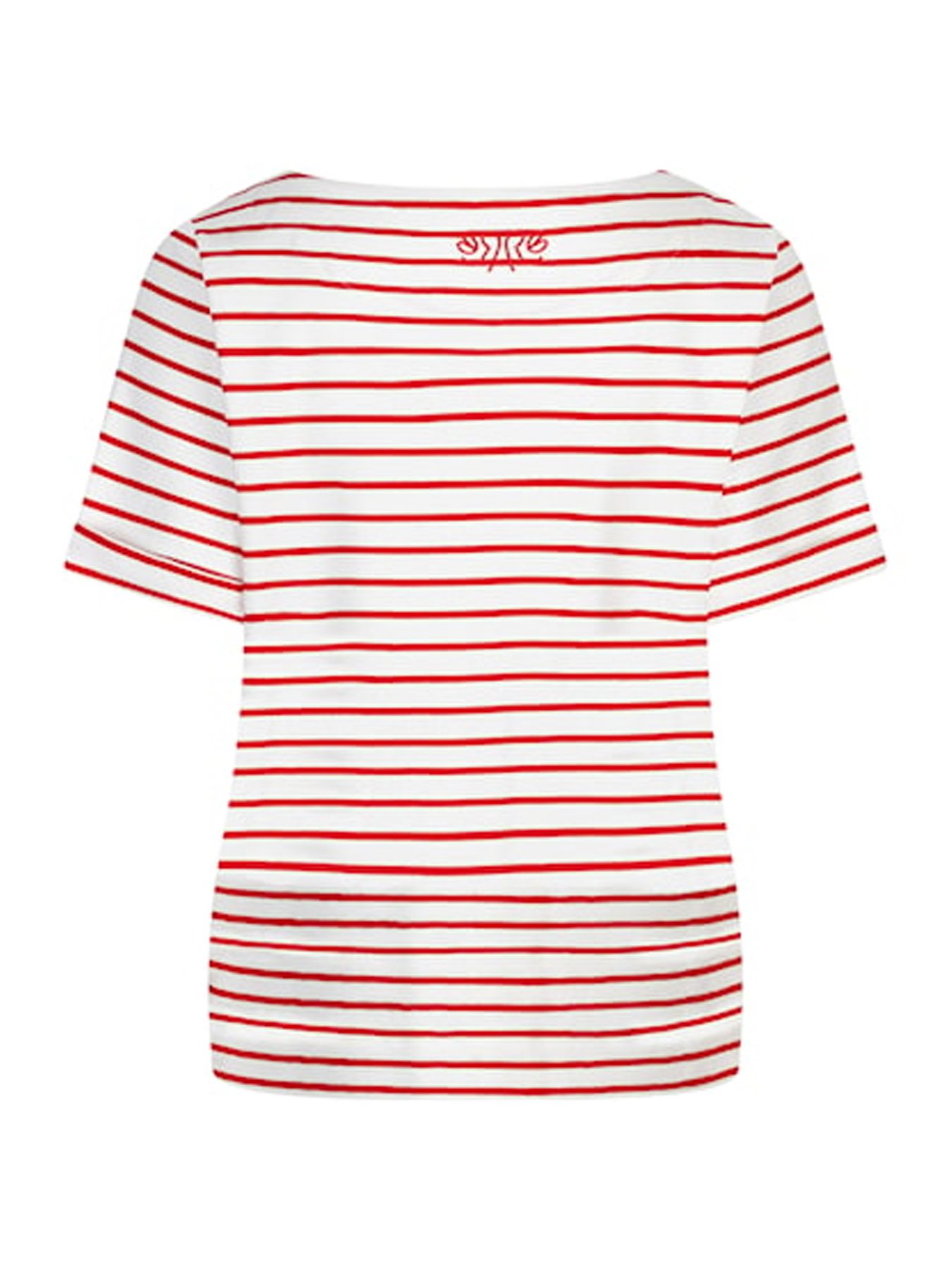 Red Button Terry Stripe Short Sleeve red44 2900162946025
