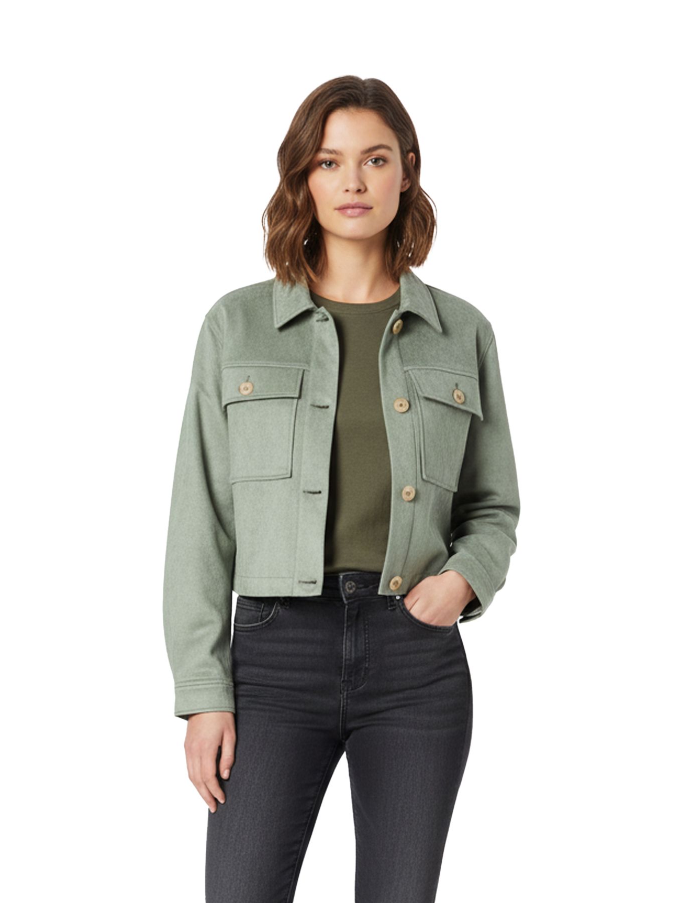 Only ONLBELICIA FAUX SUEDE JACKET OTW Lily Pad 00116597-EKA26011400001318