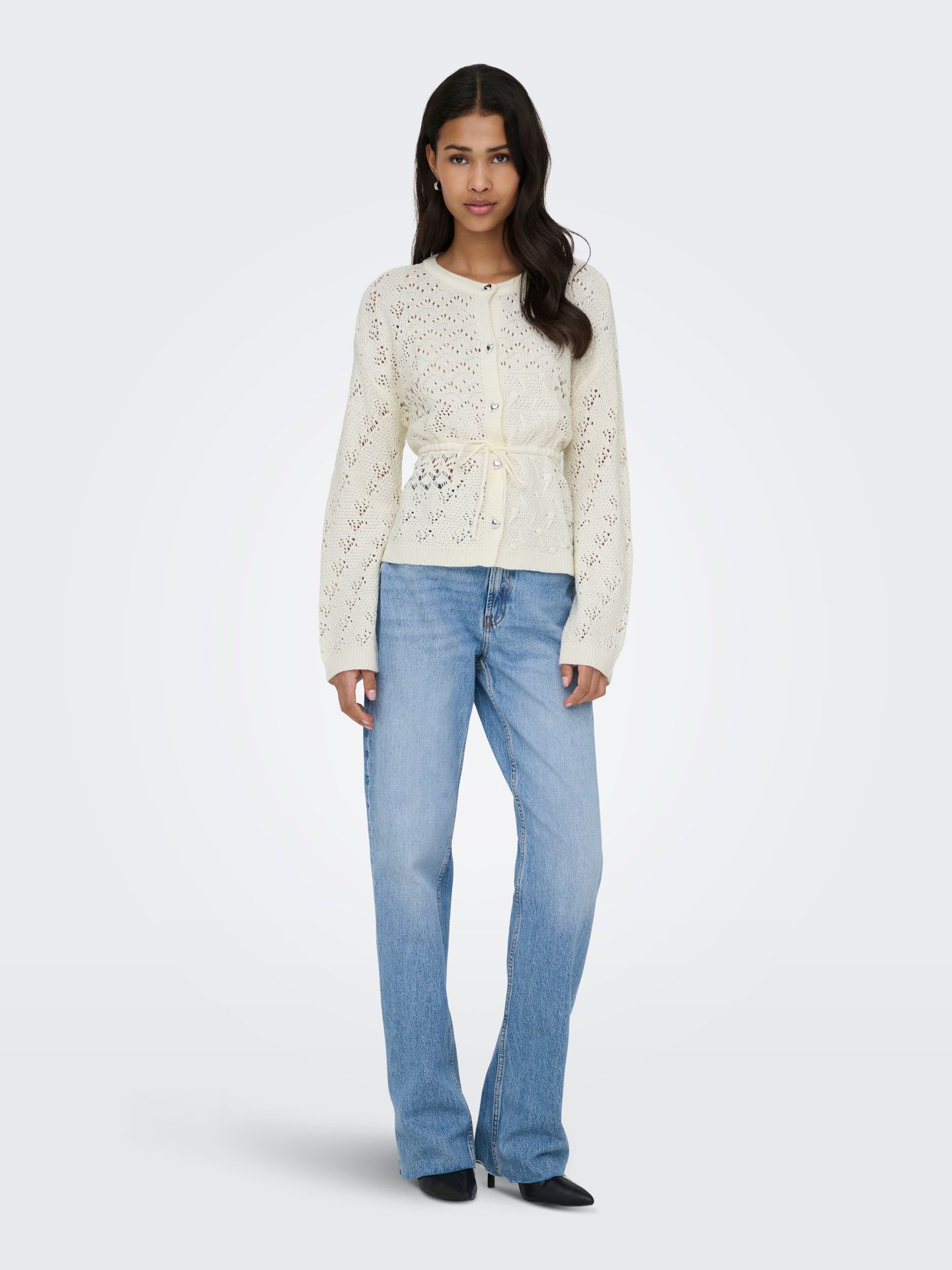 Only ONLELKE LIFE LS CARDIGAN CC KNT Birch/W. Melange 2900162950046