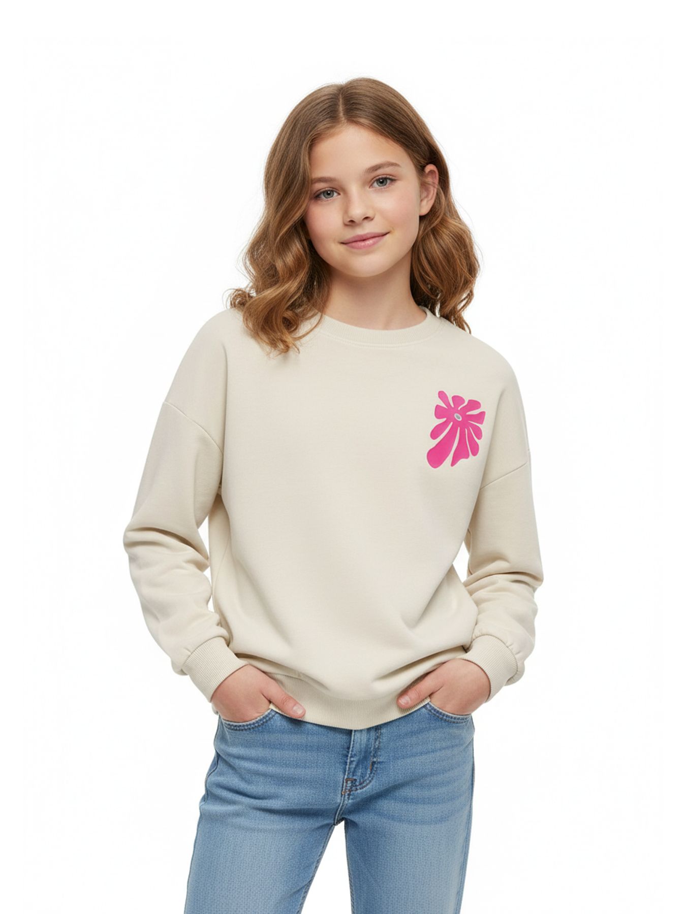 Only KOGKARLIE LIFE LS LOOSE PRINTED UB Oatmeal/MELANGE 25 00116600-EKA26011400001125