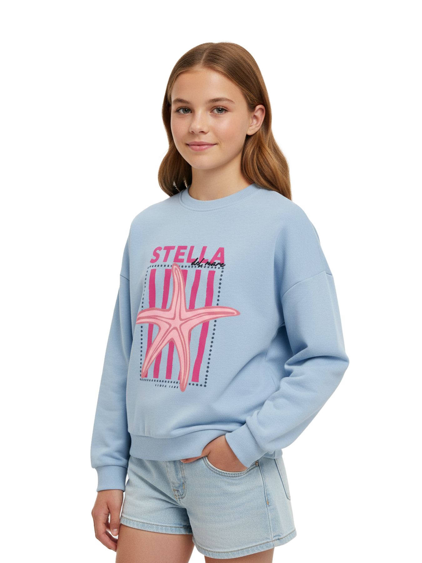 Only KOGKARLIE LIFE LS LOOSE PRINTED UB Soft Chambray/Seastar 00116600-EKA26011400003271