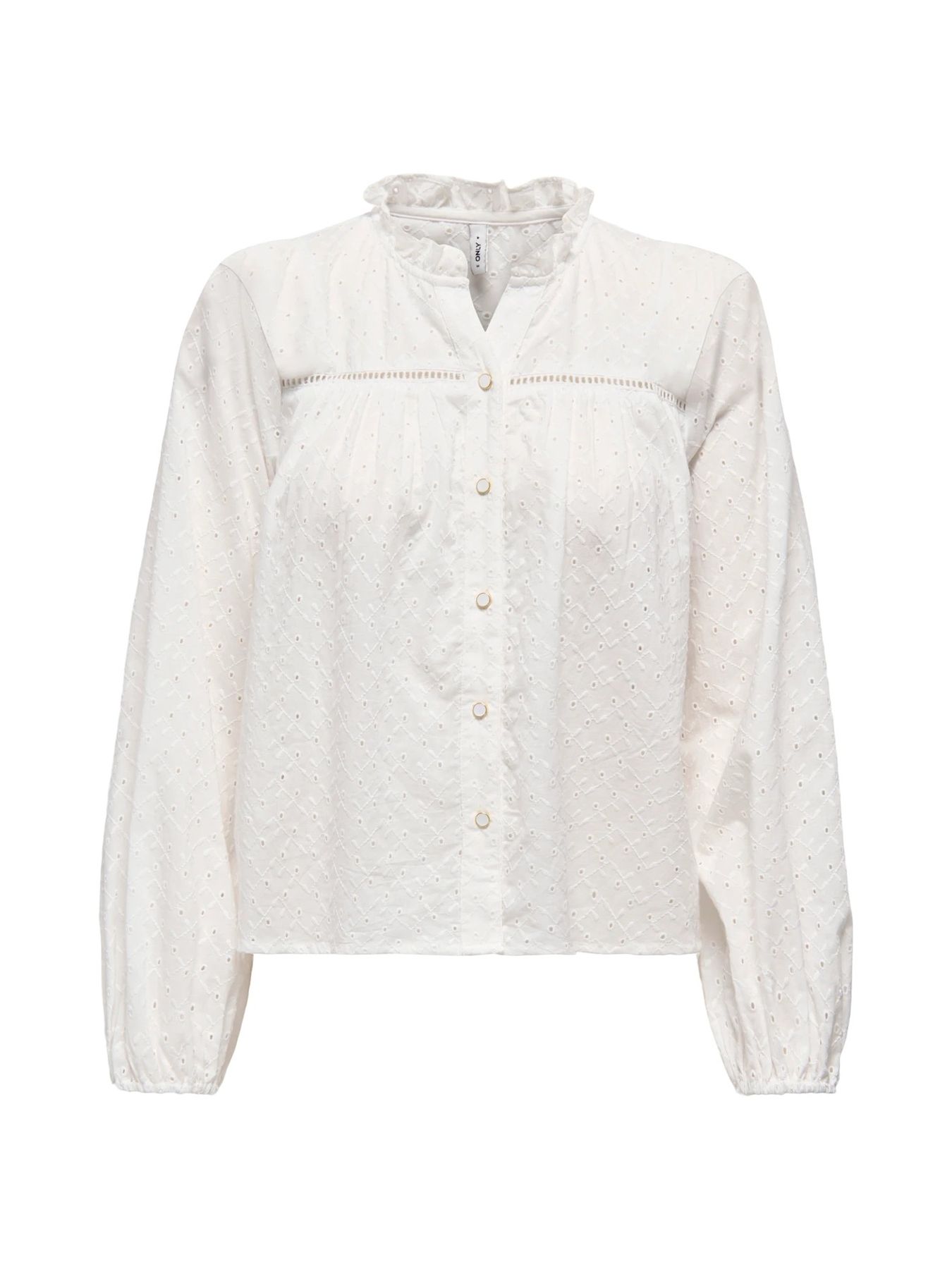 Only ONLNOELYS L/S EMBROIDED SHIRT WVN C Cloud Dancer 2900162964012