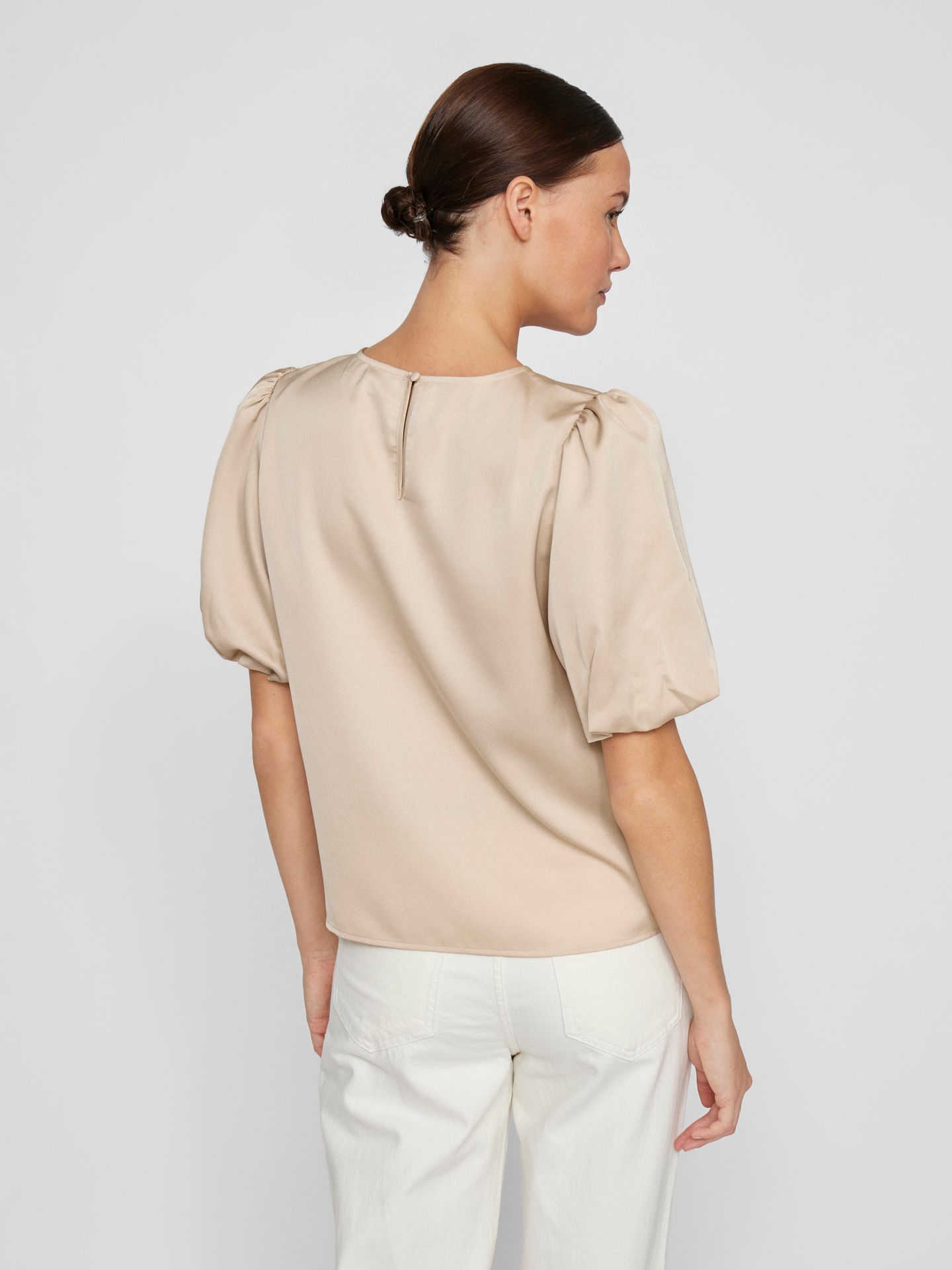 Object VIELLETTE 2/4 SATIN PUFF TOP - NOOS Cement 2900162971010