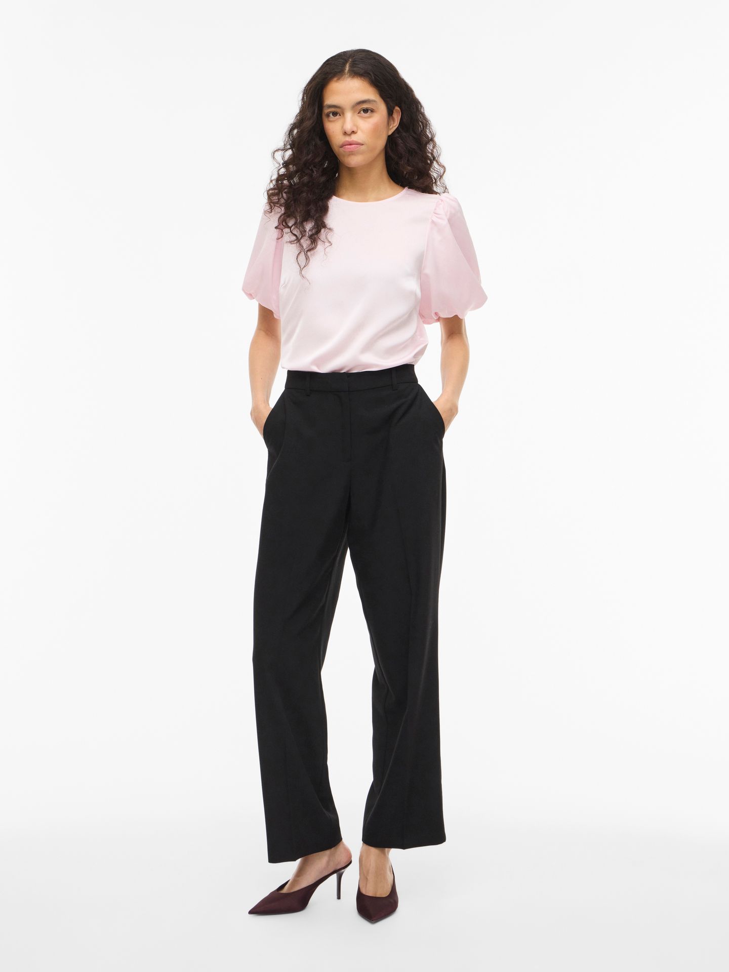 Object VIELLETTE 2/4 SATIN PUFF TOP - NOOS Cherry Blossom 2900162972024