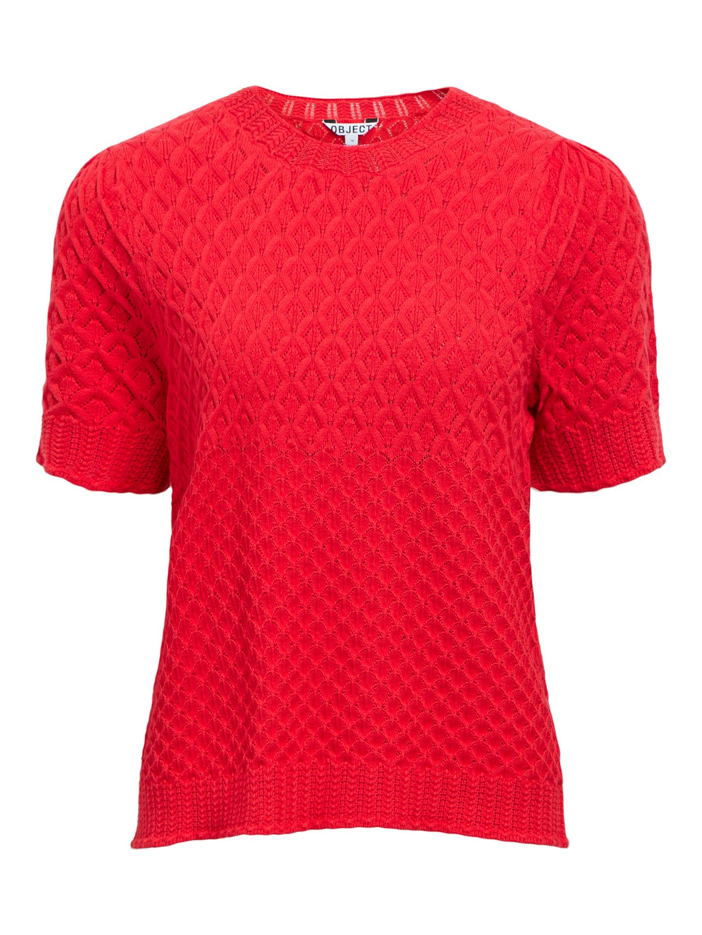 Object OBJNOA S/S RE KNIT PULLOVER NOOS Poinsettia 00116608-EKA22000400000212