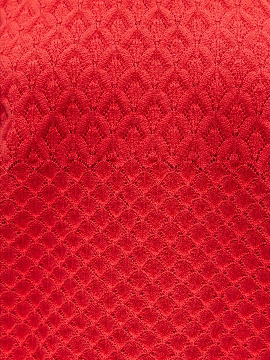 Object OBJNOA S/S RE KNIT PULLOVER NOOS Poinsettia 2900162975049