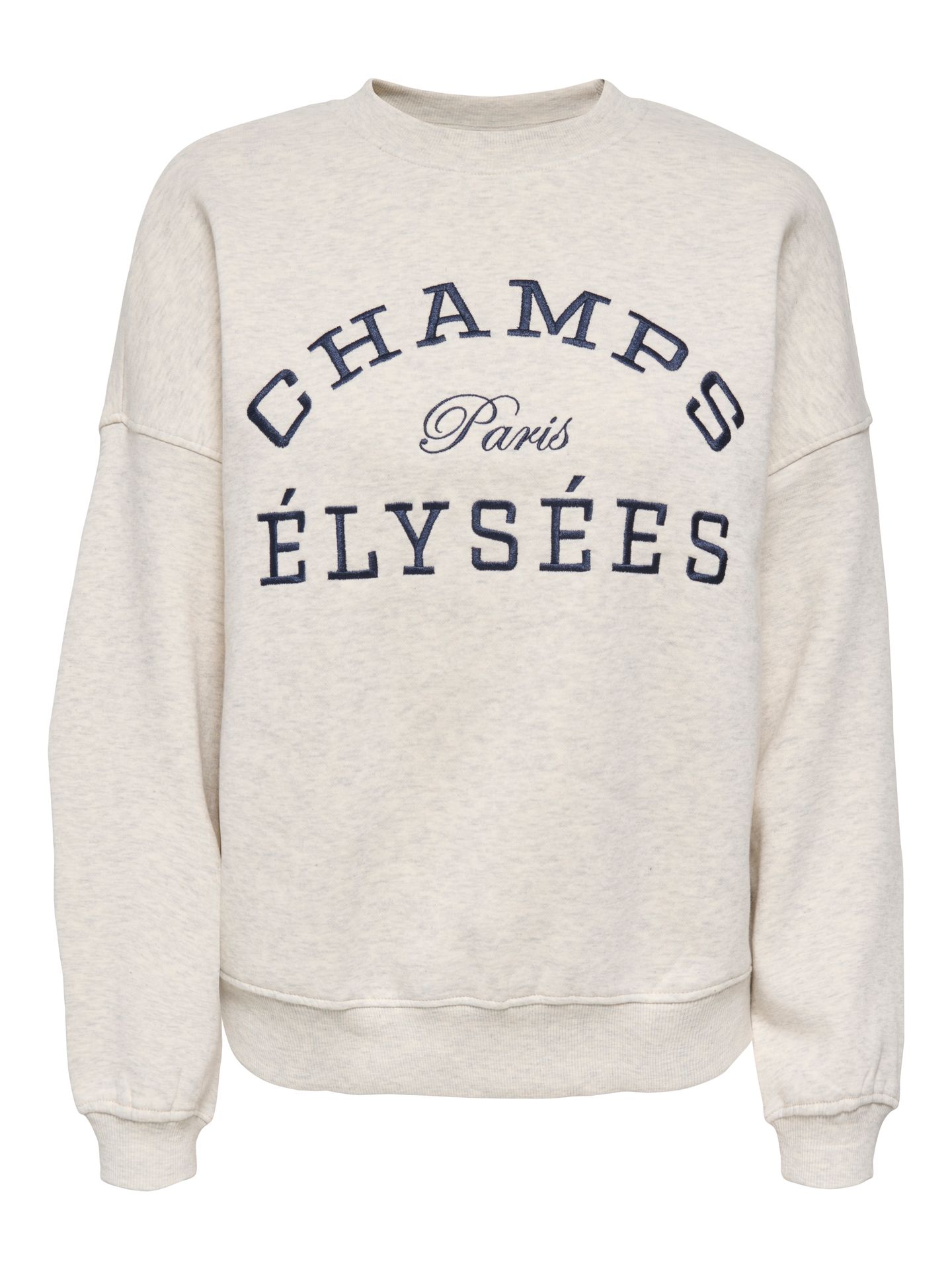 Only JDYMESA LIFE L/S O-NK EMB SWEAT JRS Oatmeal/SKY CAPTAIN CHAMPS 2900162984058